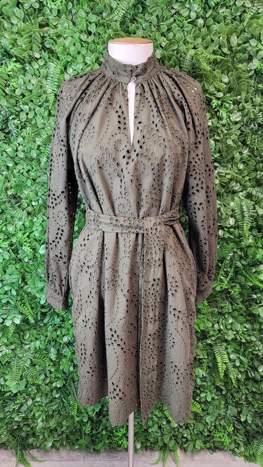 Country Road Olive Lace Dress (10)