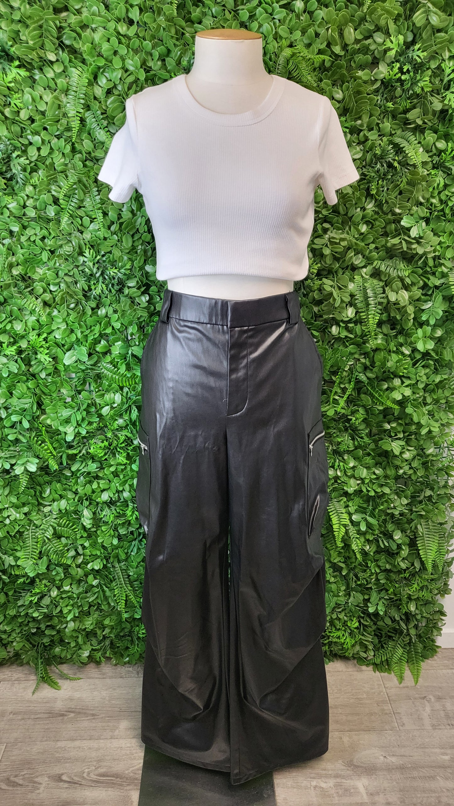 Zara Black Pleather Pant (12)