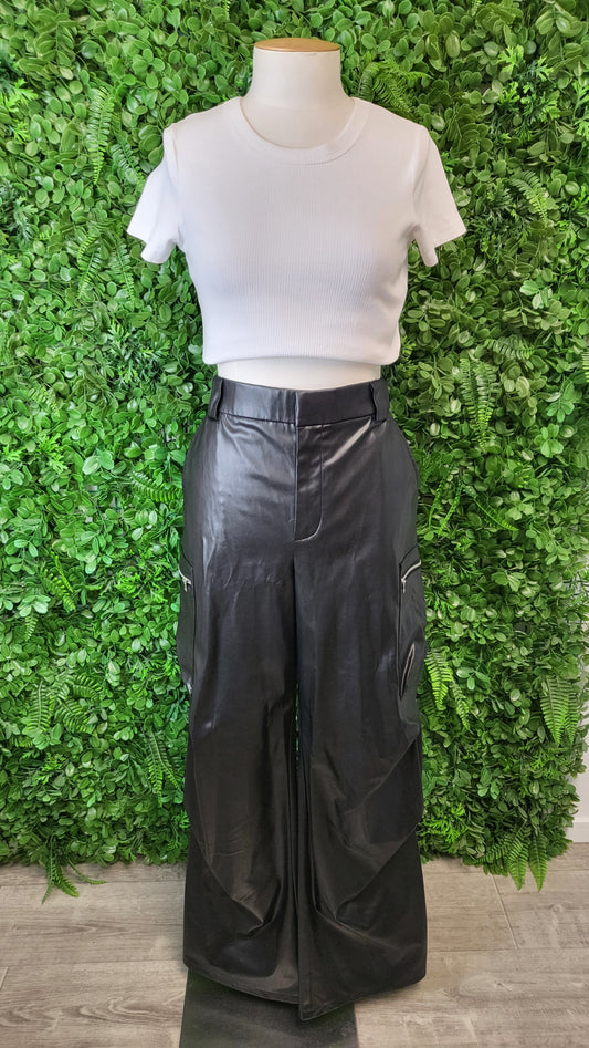 Zara Black Pleather Pant (12)