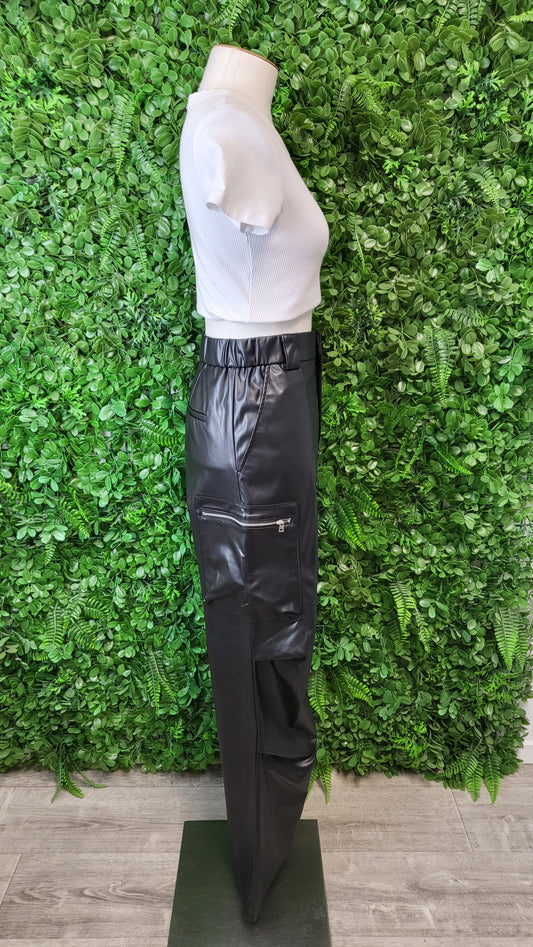 Zara Black Pleather Pant (12)