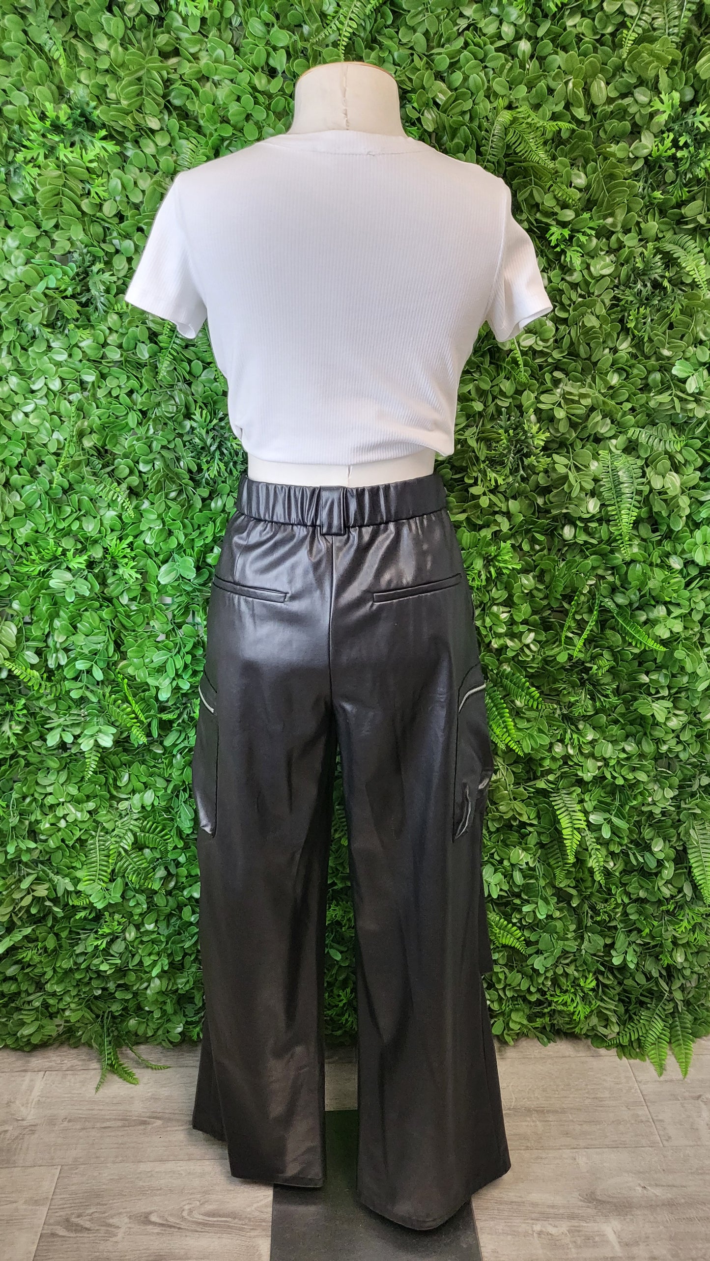 Zara Black Pleather Pant (12)