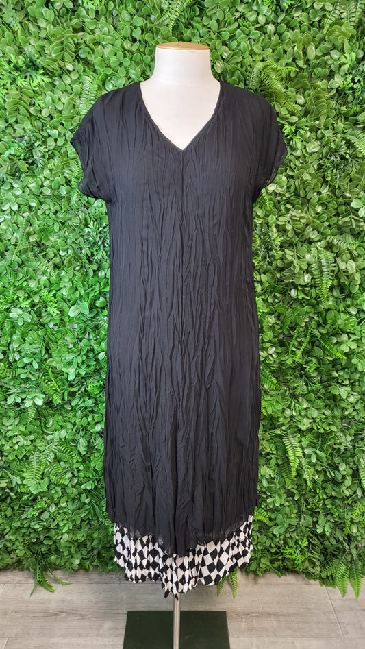 Bittermoon Black/White Crinkle Dress (12)