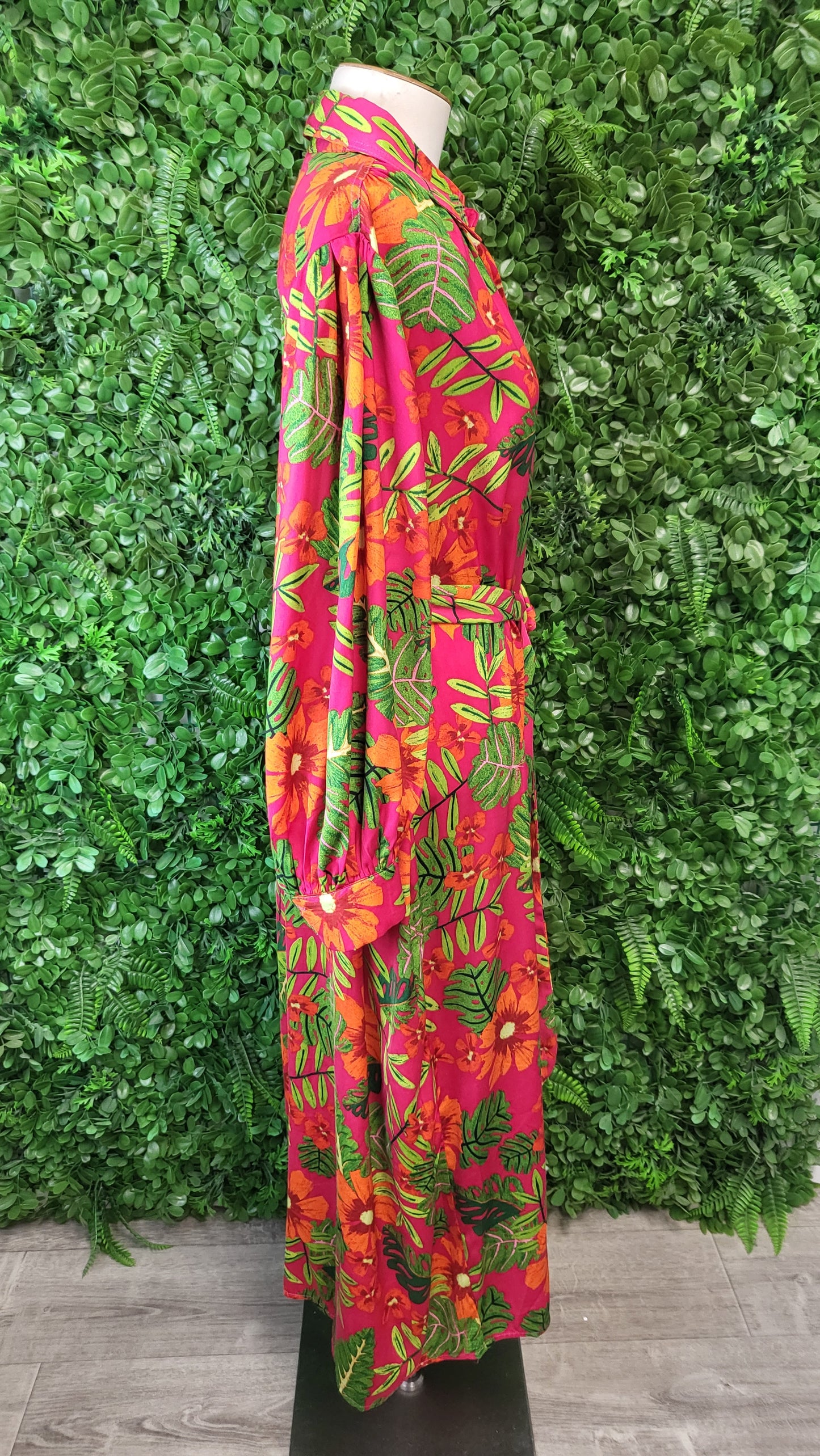 Halo & Hazard Tropical Shirt Dress (16-18)