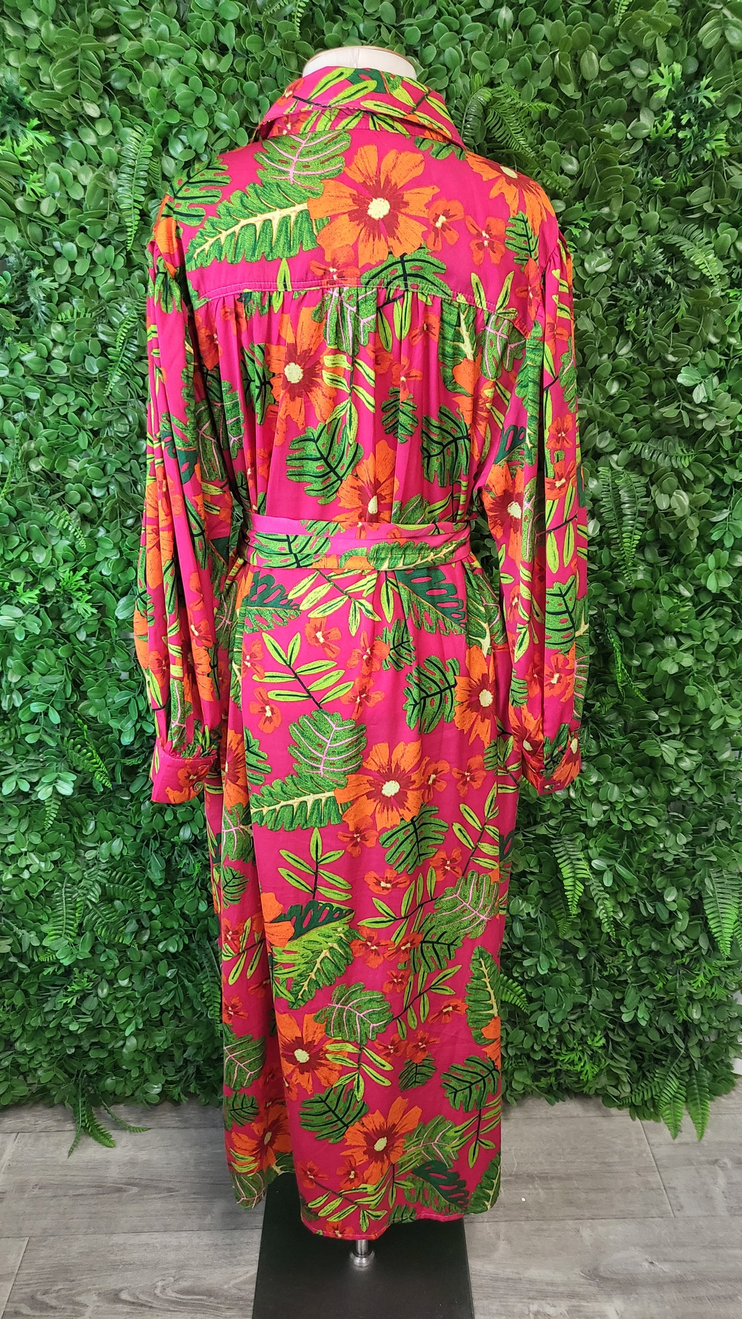 Halo & Hazard Tropical Shirt Dress (16-18)