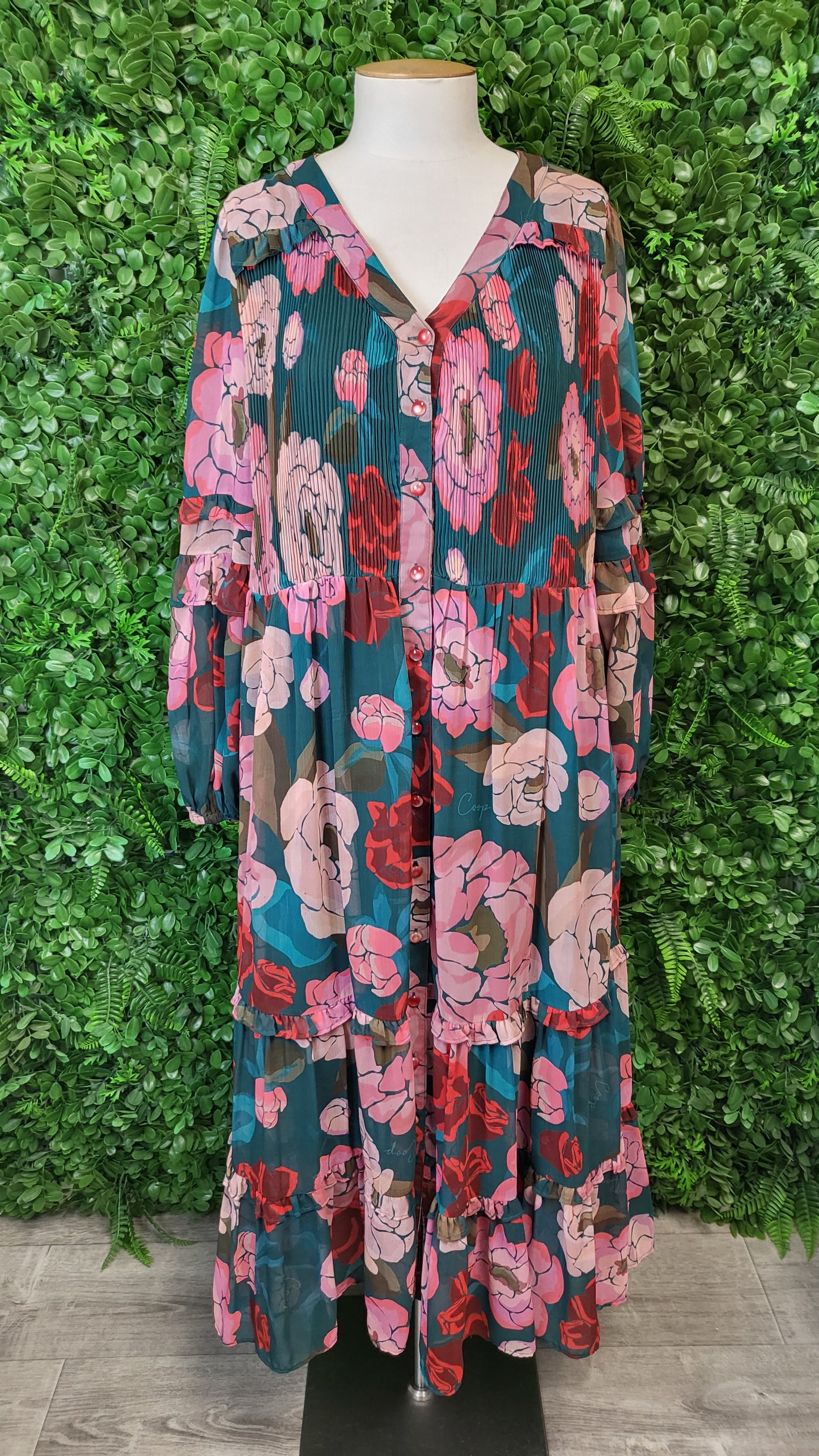 Coop Floral Afternoon V Dress (12-14)