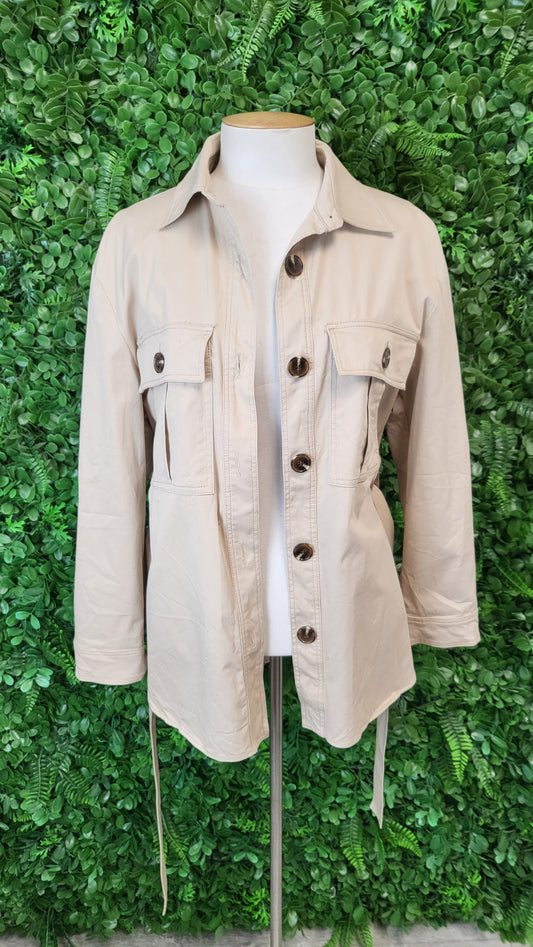 ZARA Tan Safari Jacket (10-12)