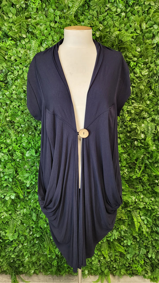 City Collection Navy Drape Vest BNWT (18)