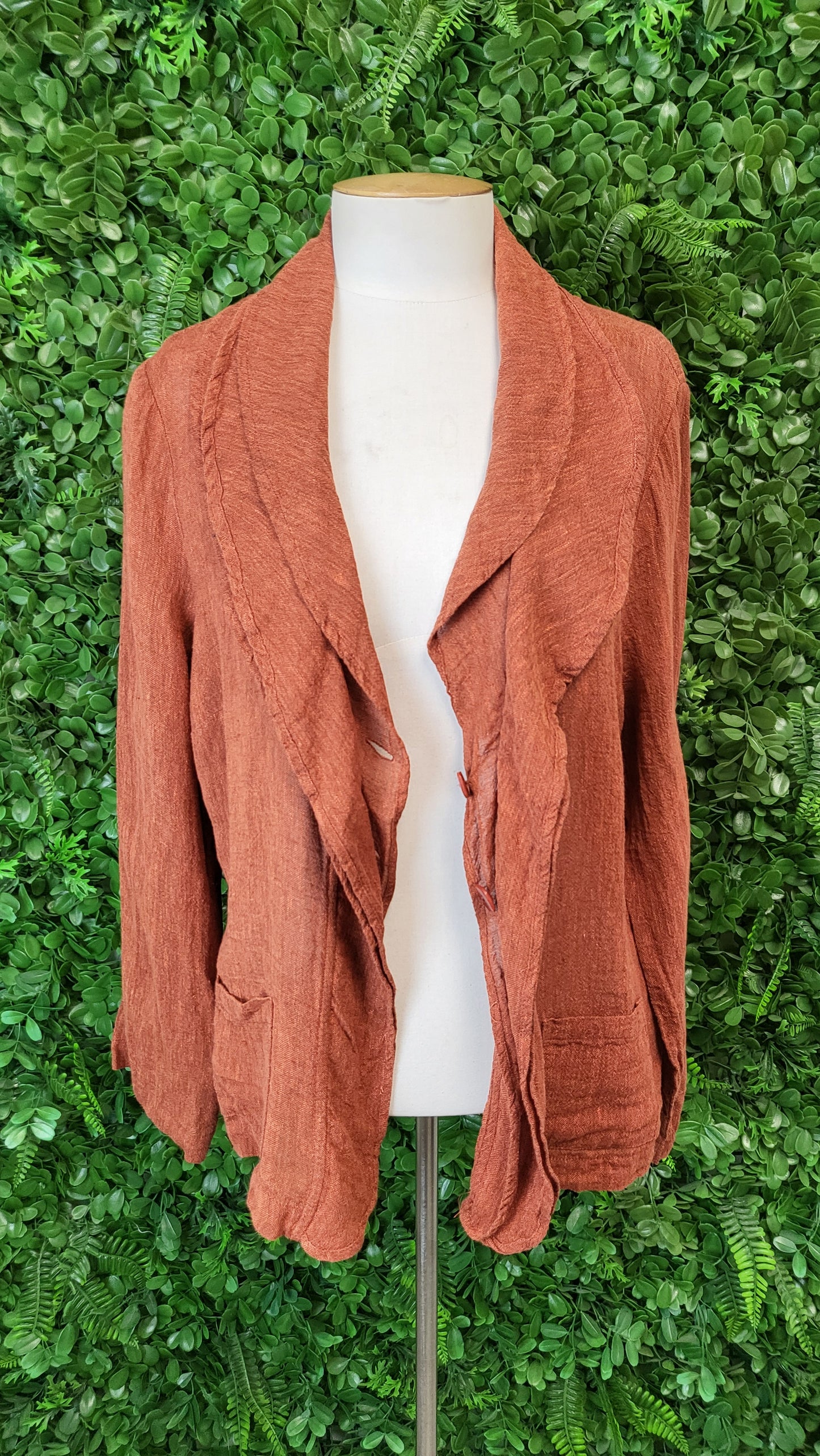 Meredith Rust Linen Blouse (18)