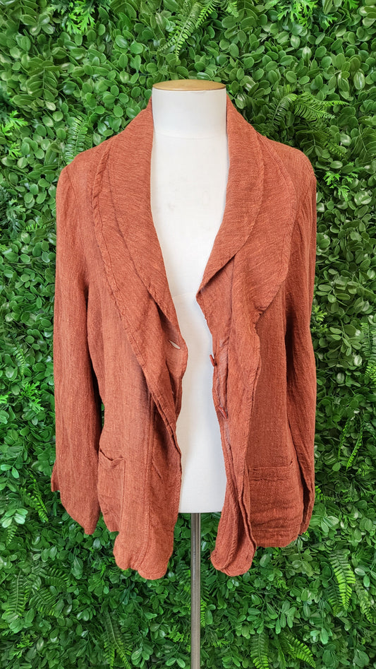 Meredith Rust Linen Blouse (18)