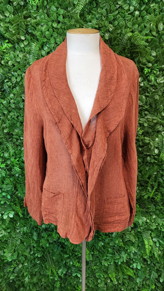 Meredith Rust Linen Blouse (18)