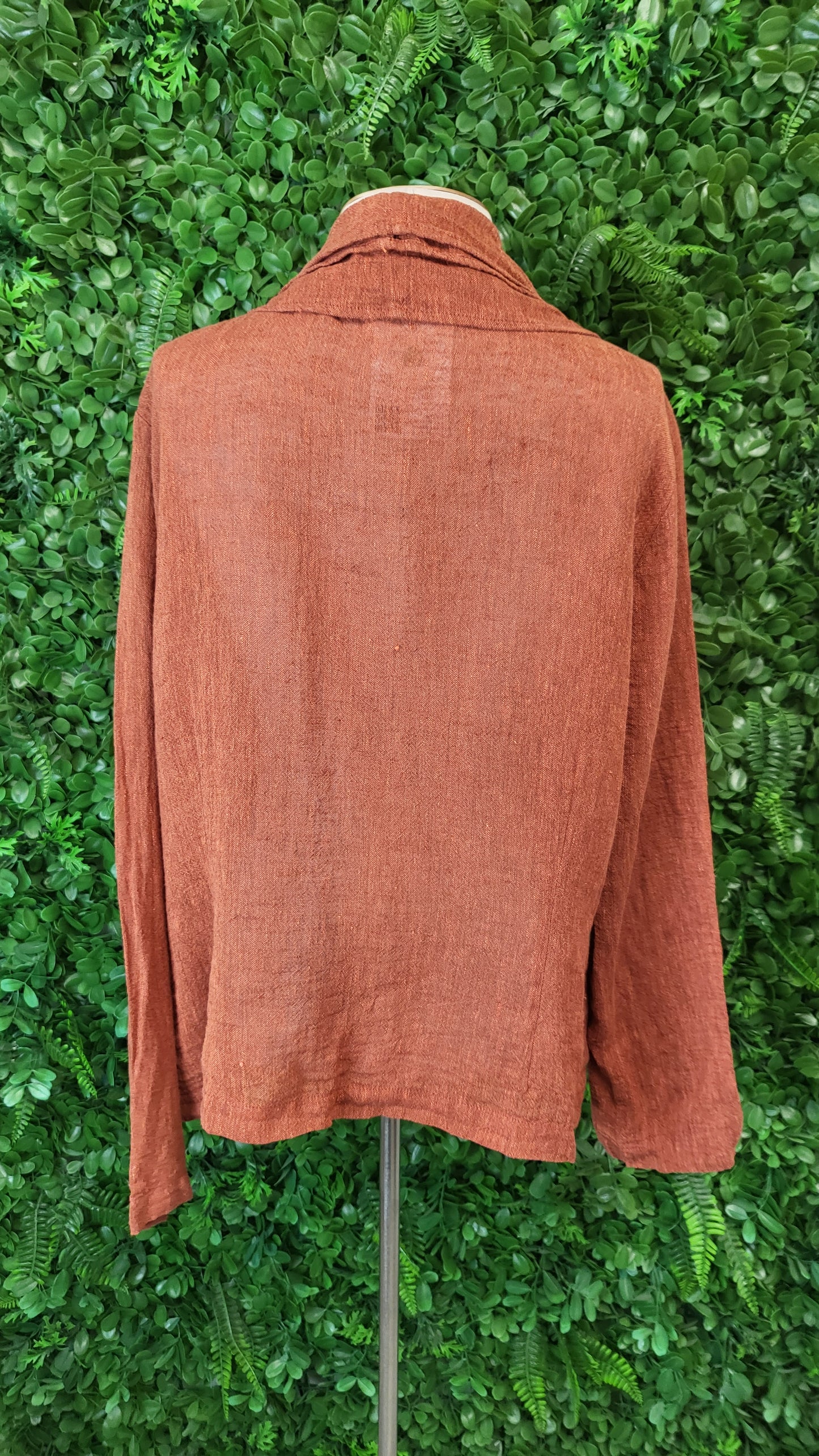 Meredith Rust Linen Blouse (18)