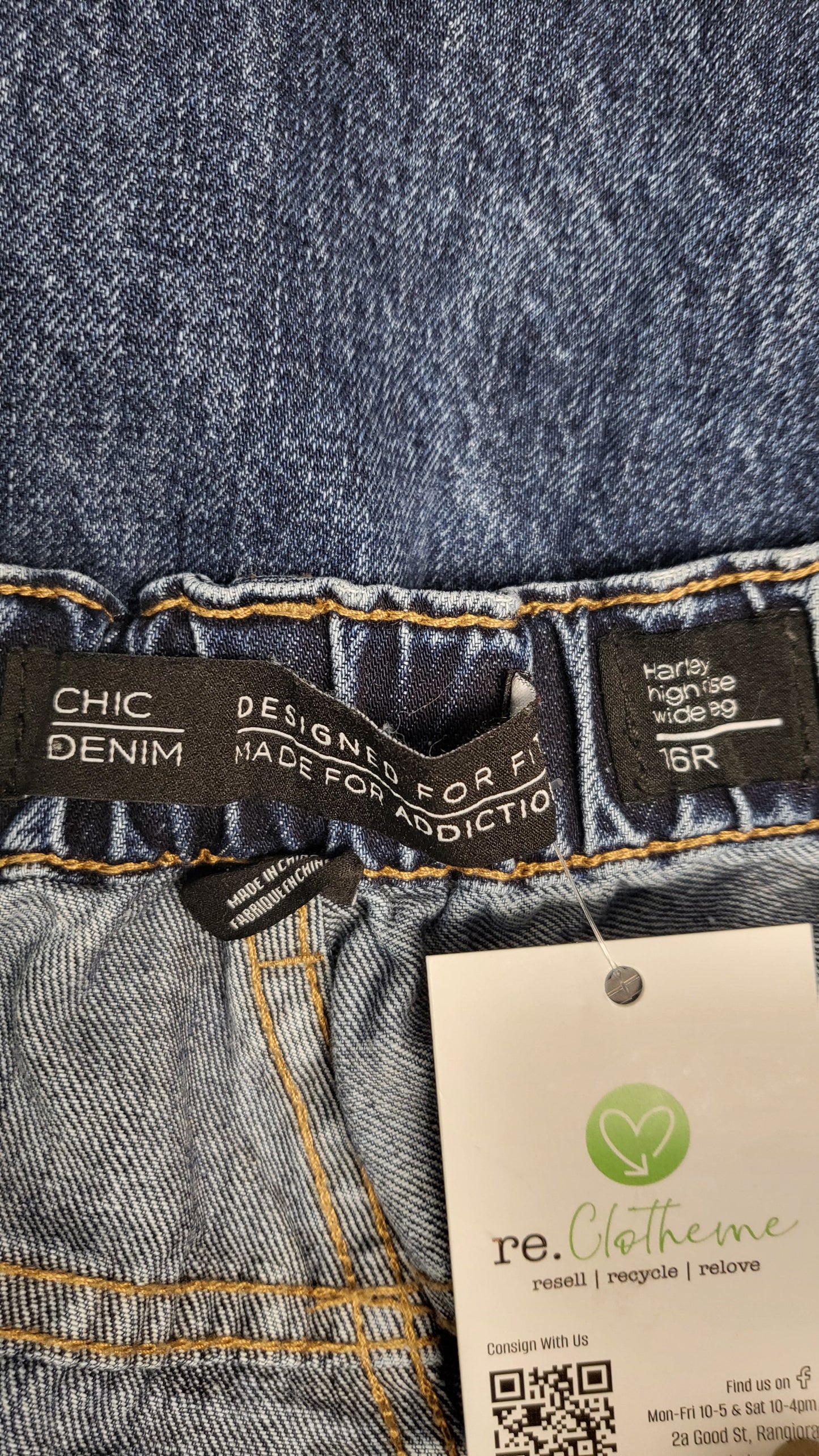 Chic Denim Ink Wide Leg Jean (16-18)