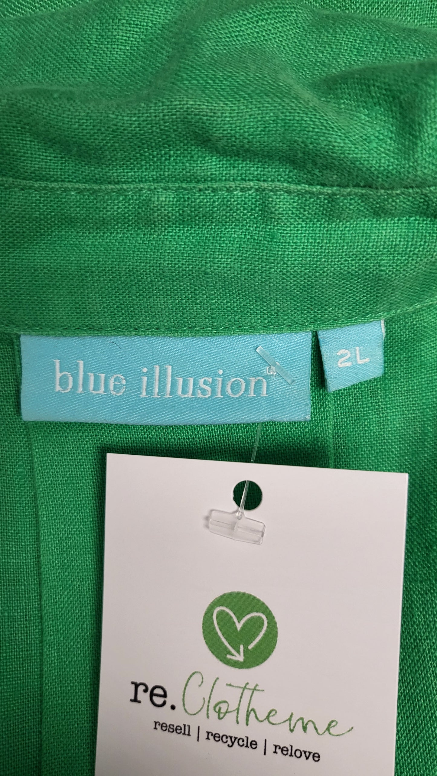 Blue Illusion Green Linen Shirt (18)