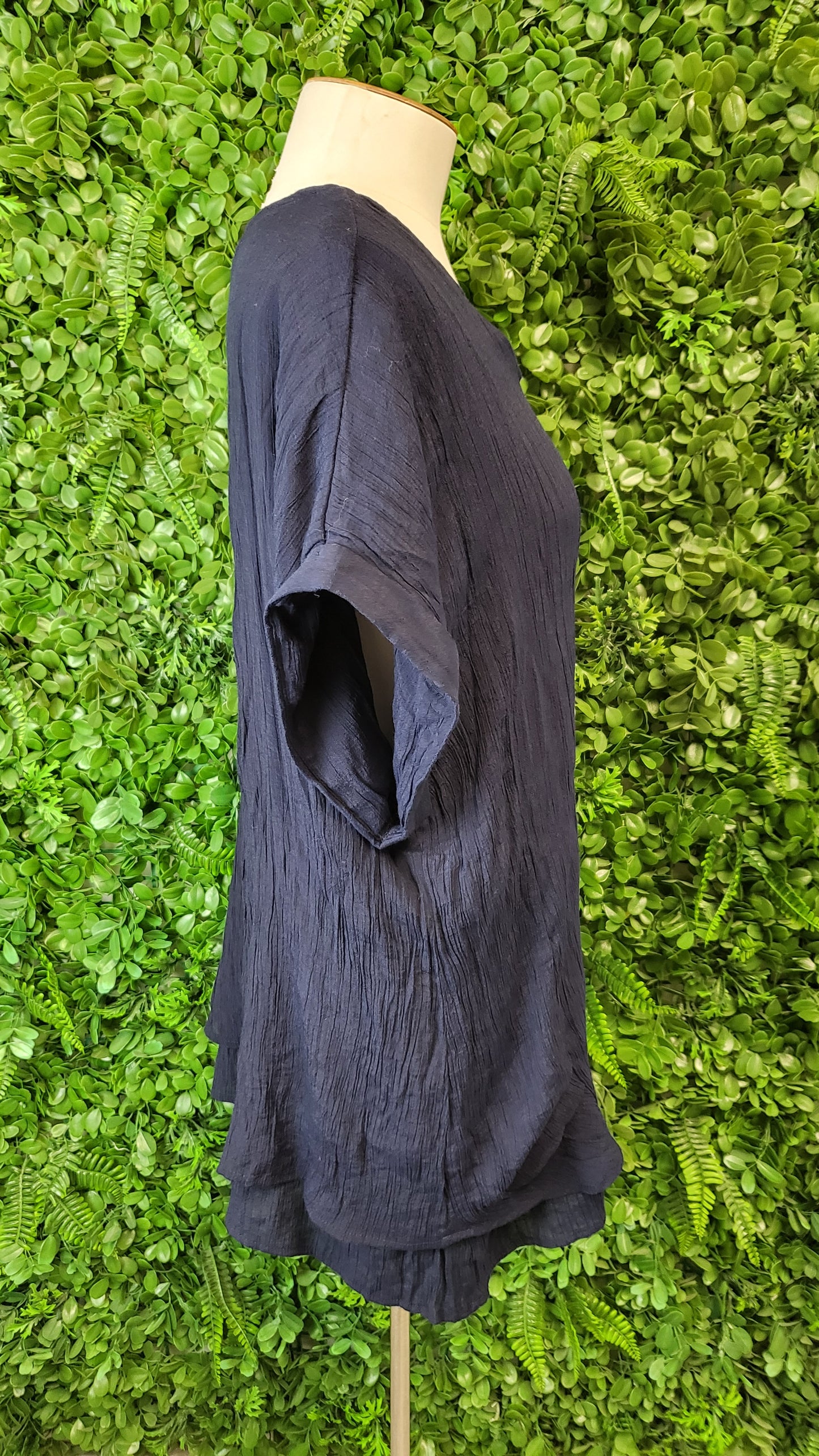 Virtuelle Navy Crinkle Top (18)