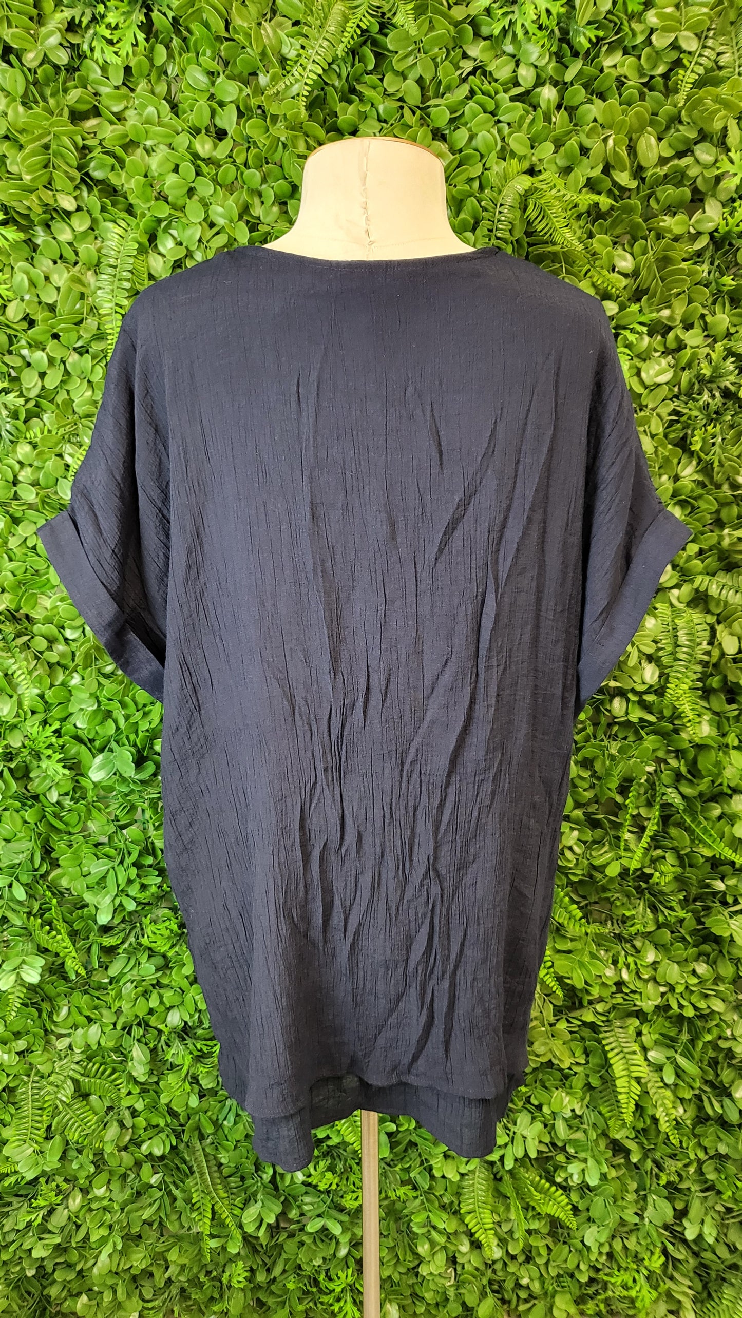 Virtuelle Navy Crinkle Top (18)
