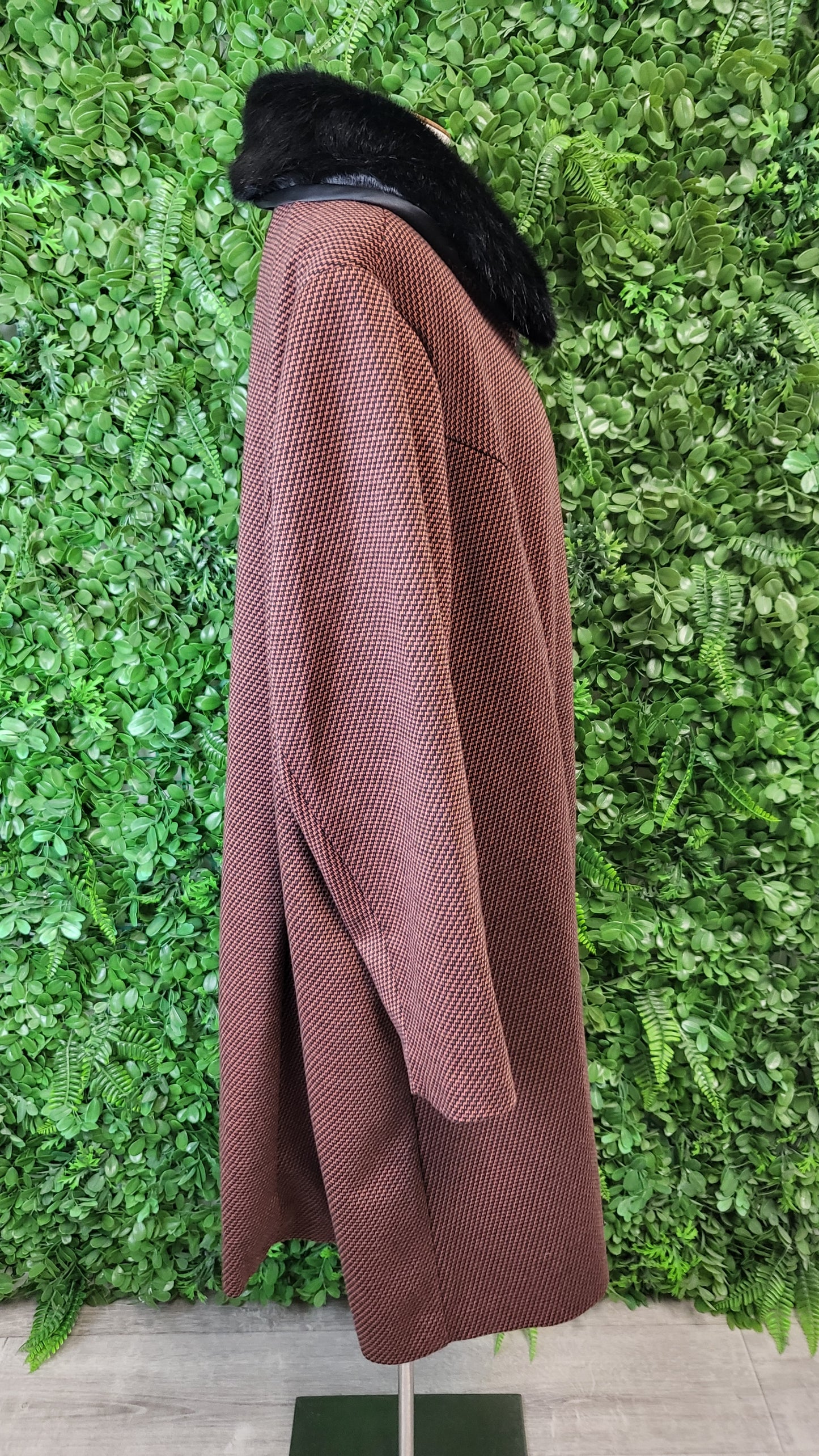 Studio Curve Choc/Black Twill Coat (20)