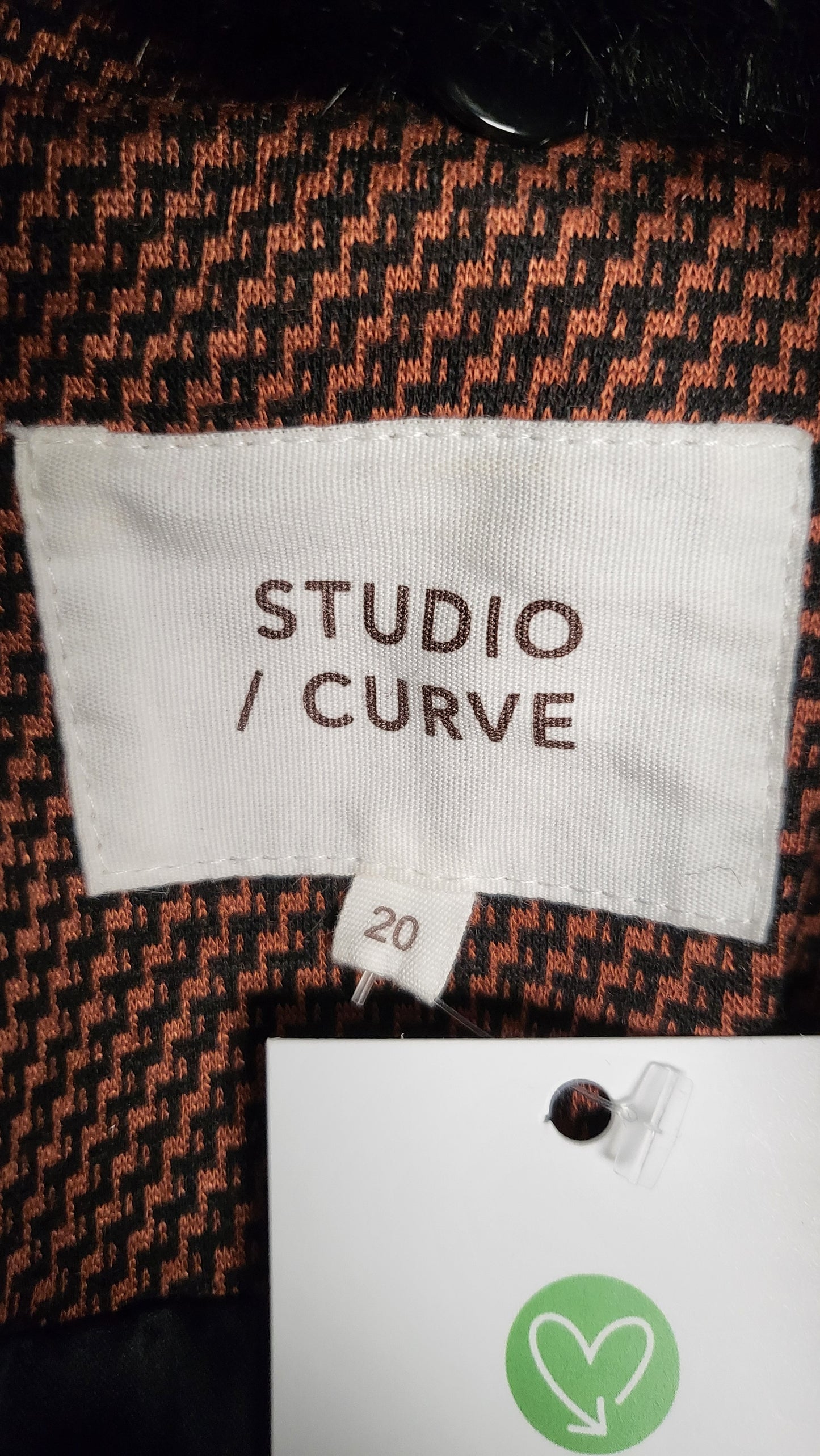Studio Curve Choc/Black Twill Coat (20)