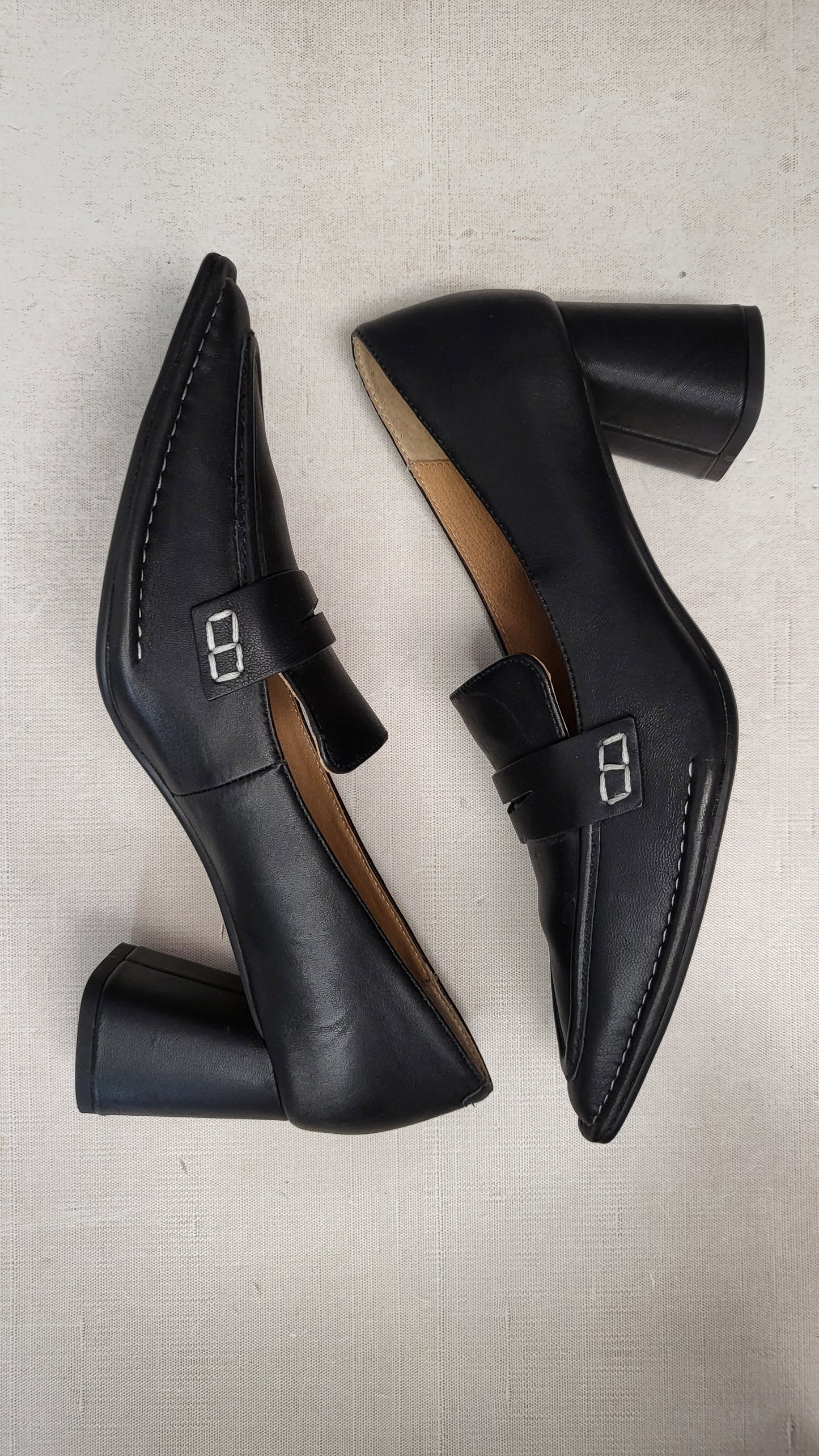Jo Mercer Black Point Loafer (38)