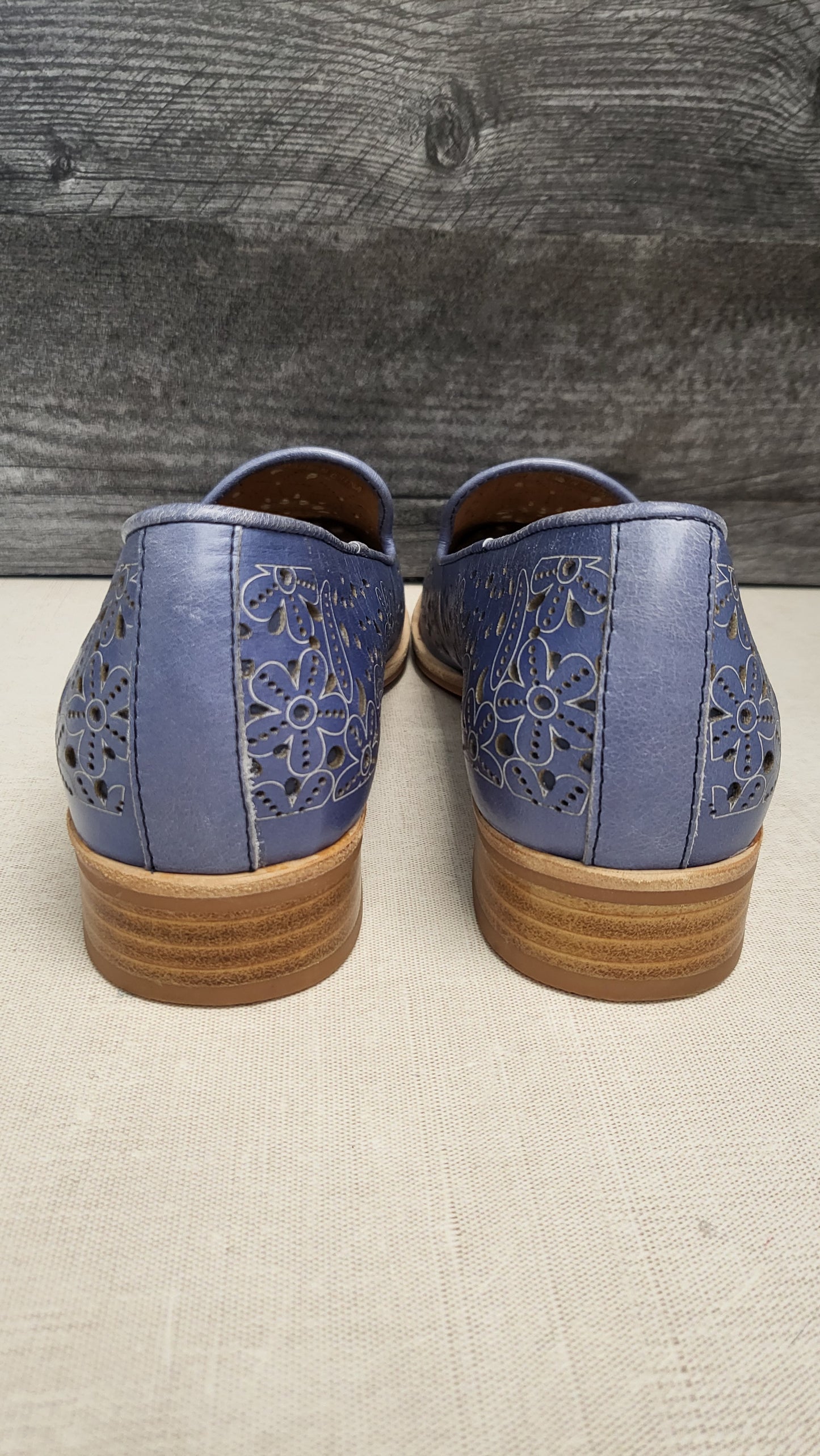 Belle Scarpe Blue Leather Loafer (39)