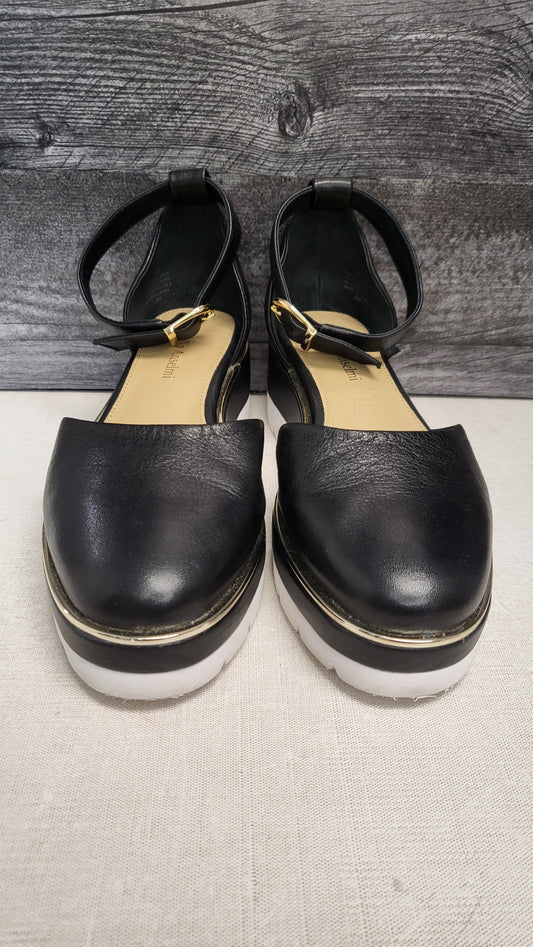 Isabella Anselmi Black Wedge Sandal (38)