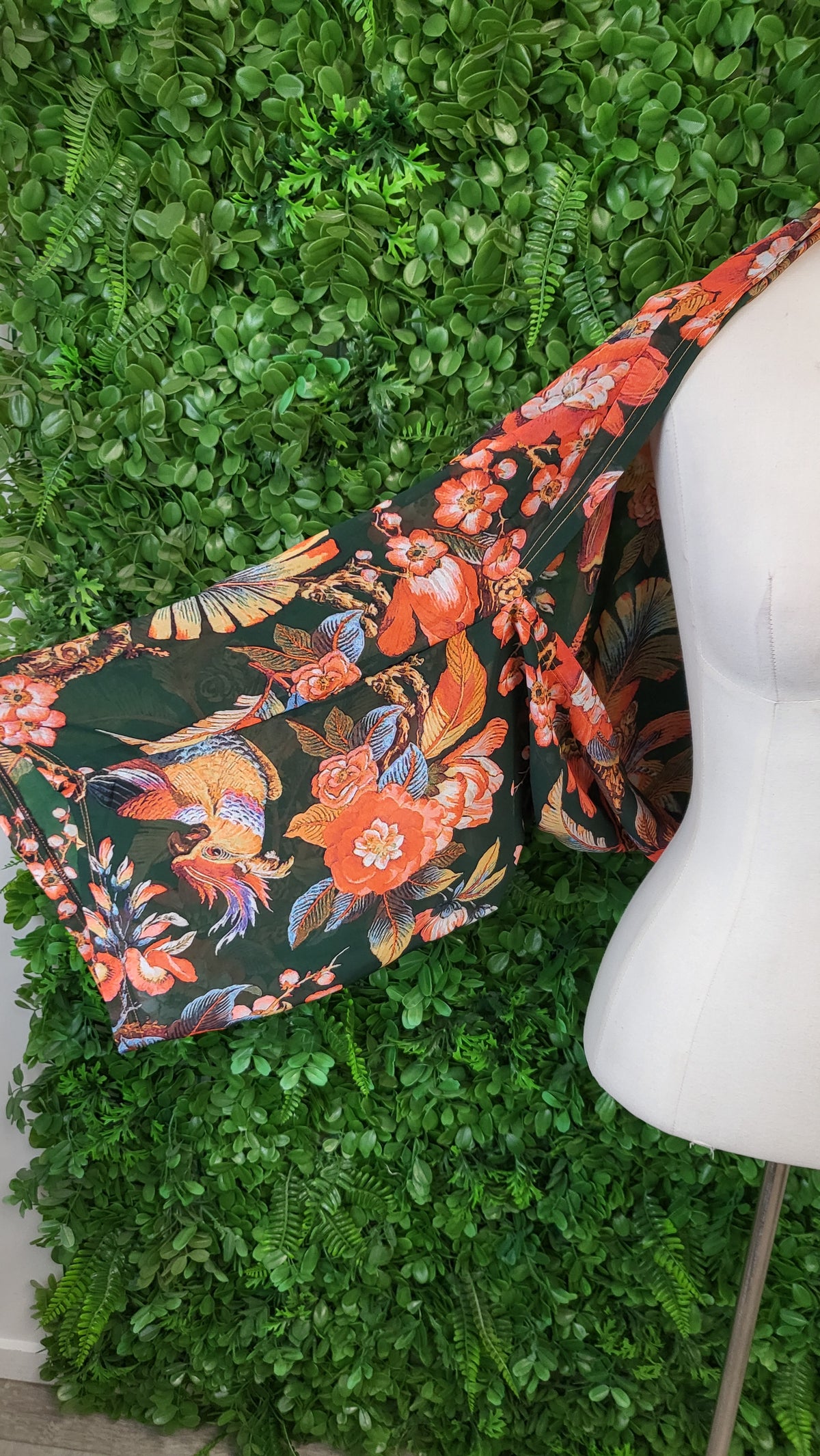 The Bloom Effect Floral Sheer Layering Top OSFM