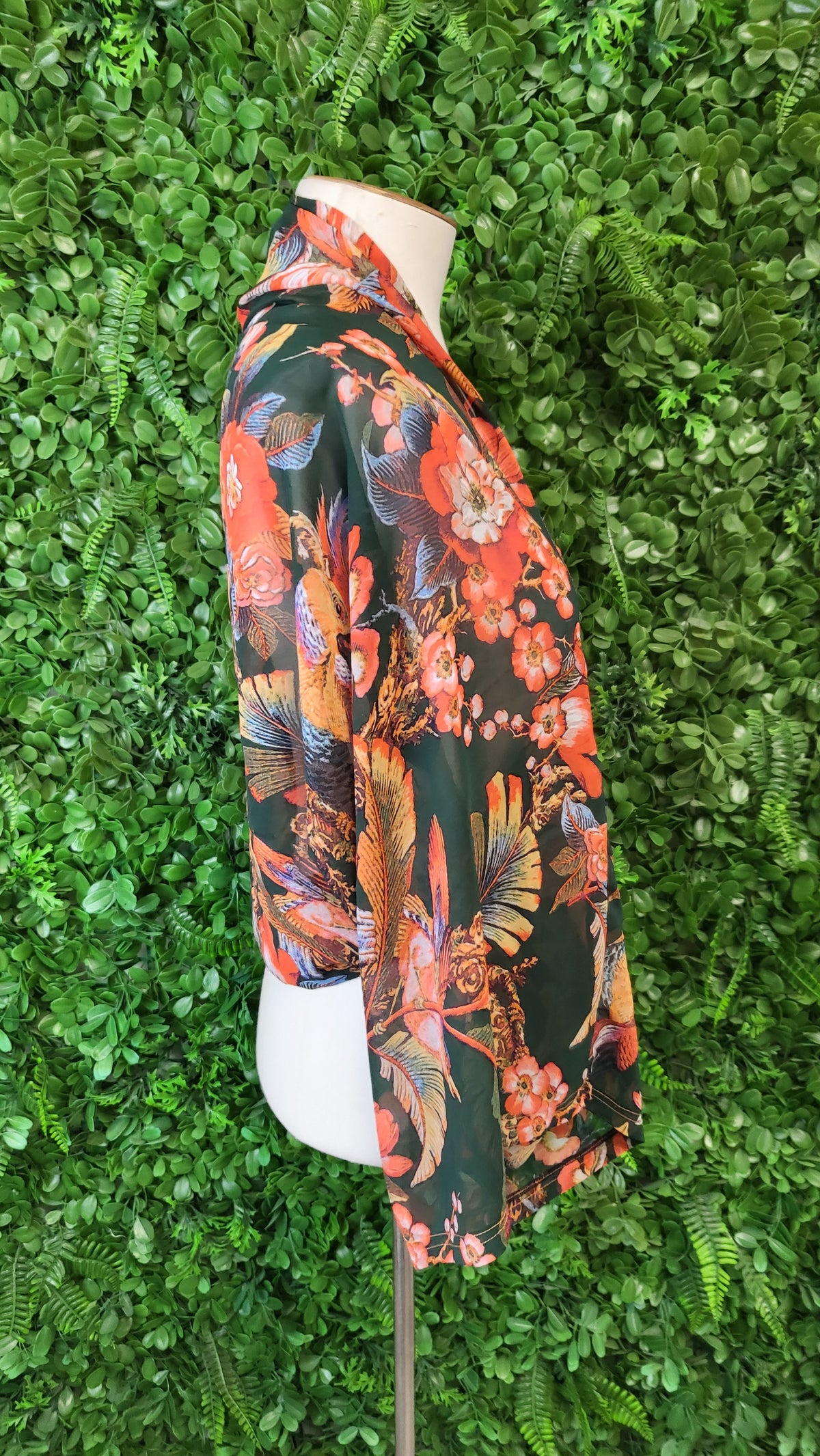 The Bloom Effect Floral Sheer Layering Top OSFM