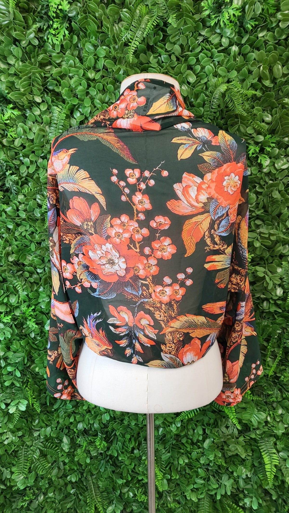 The Bloom Effect Floral Sheer Layering Top OSFM