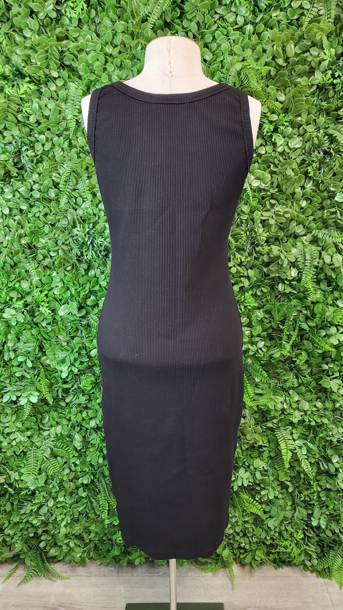IvyBlu Black Ribbed Tank Dress (8)
