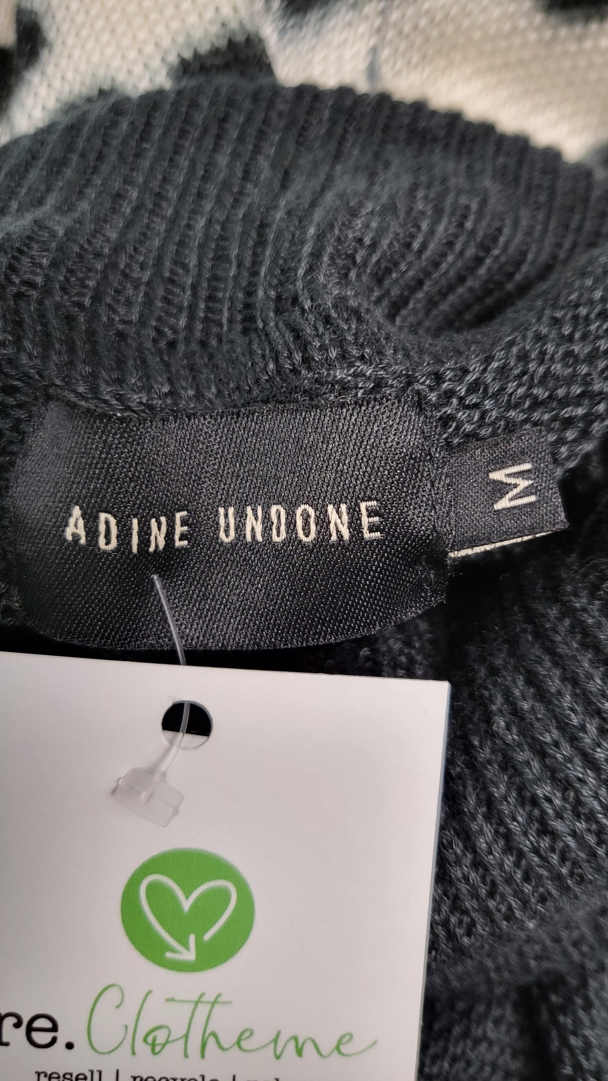 Adine Undone Black/Cream Sequin Cuff Knit (12-14)