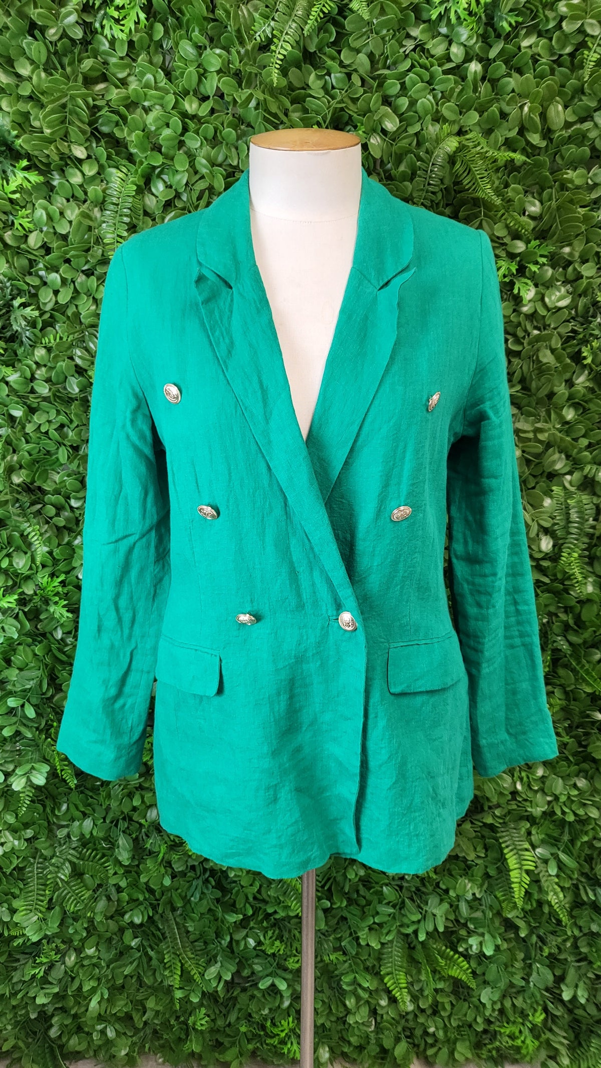Lemon Tree Green Linen Blazer (10)