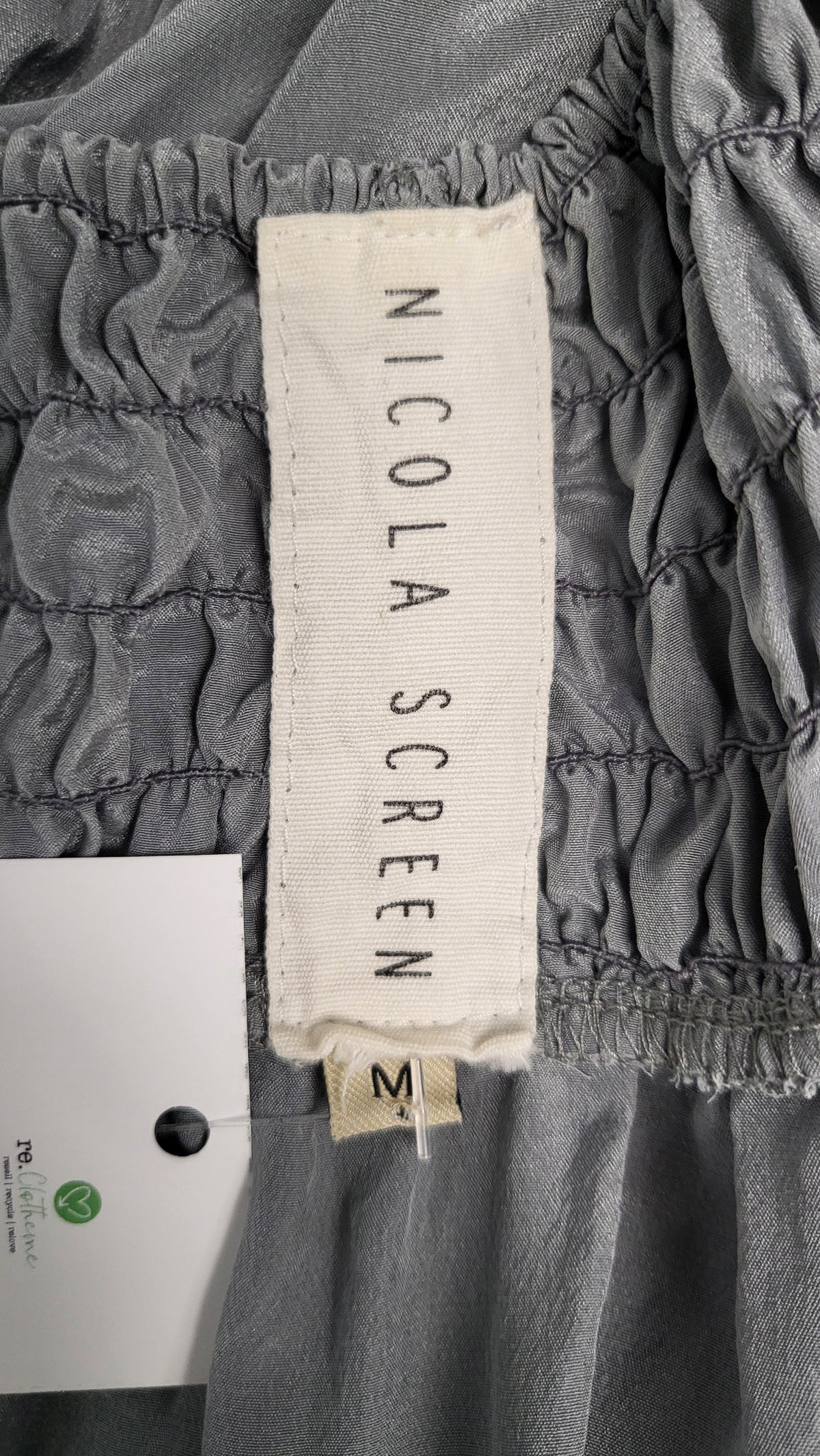 Nicola Screen Silver Grey Silk Blouse (16)