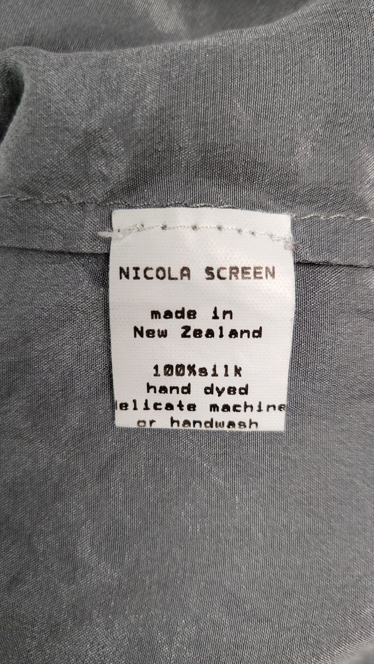 Nicola Screen Silver Grey Silk Blouse (16)