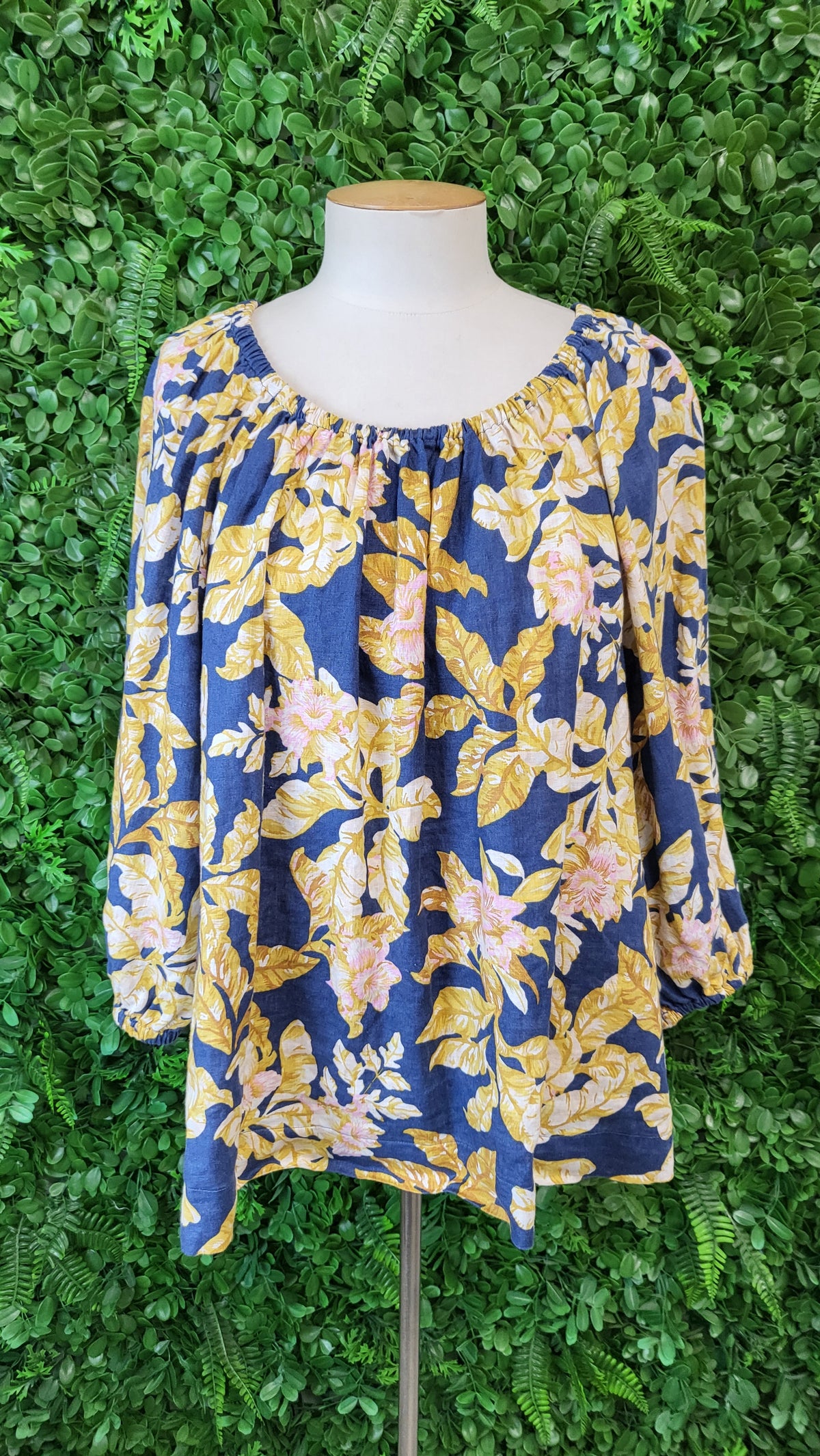 Zest Floral Linen Smock Top (16)