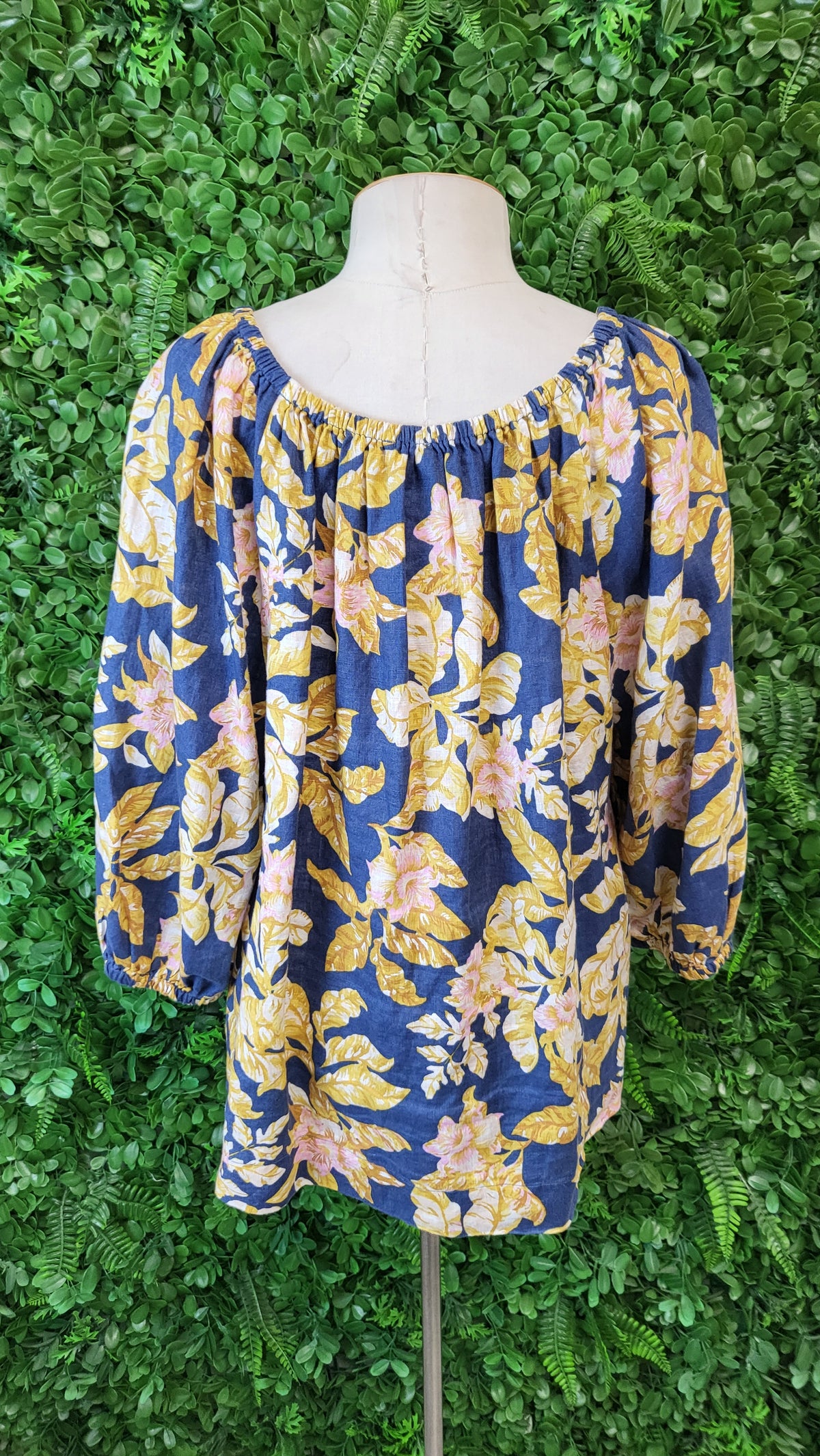 Zest Floral Linen Smock Top (16)