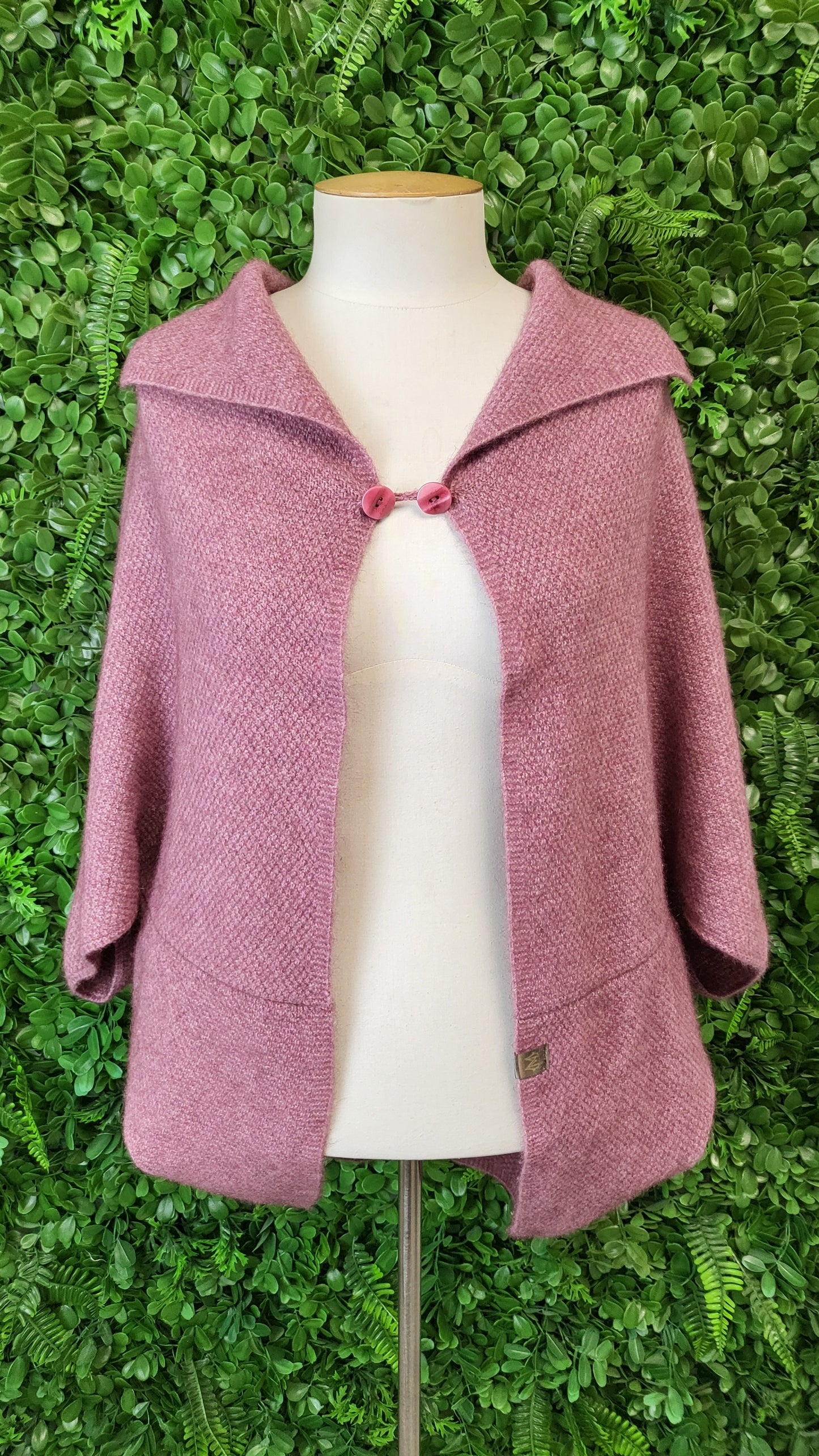 Noble Wilde Pink Possum Merino Cape Knit OSFM
