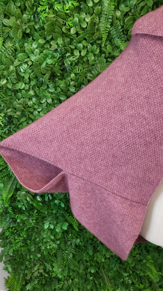Noble Wilde Pink Possum Merino Cape Knit OSFM
