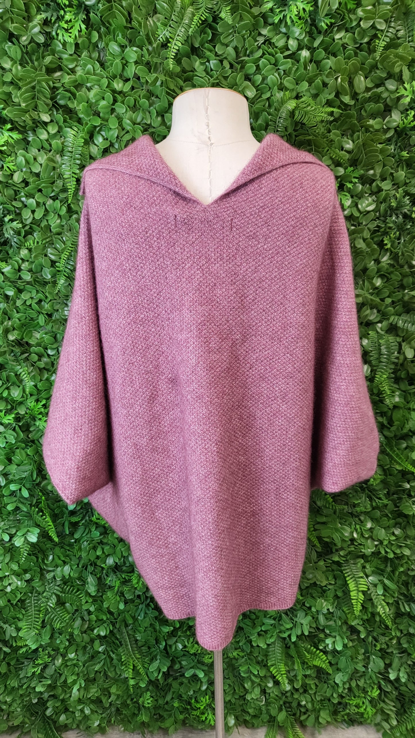 Noble Wilde Pink Possum Merino Cape Knit OSFM