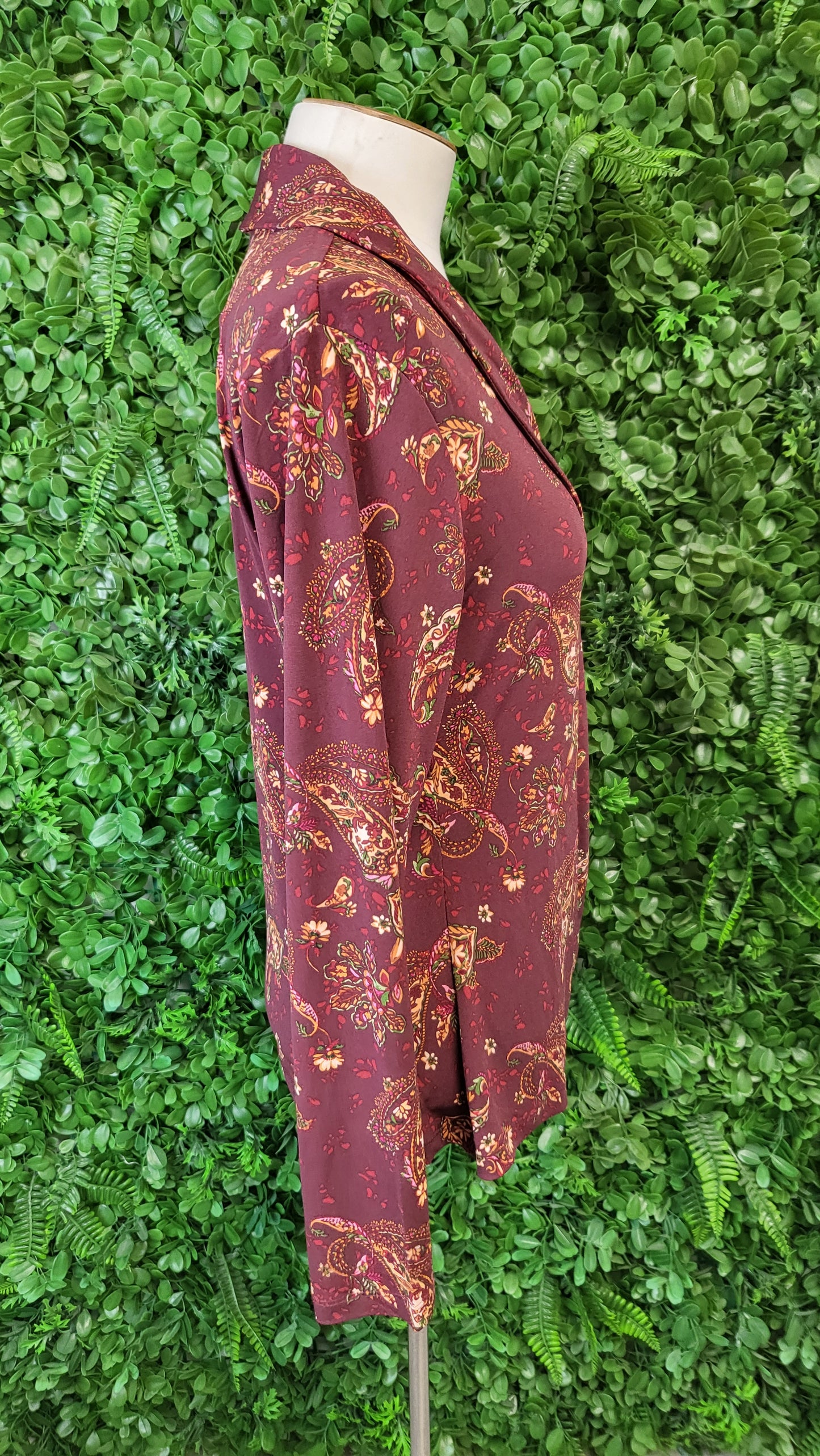 Tahari Print Crossover Top (10-12)