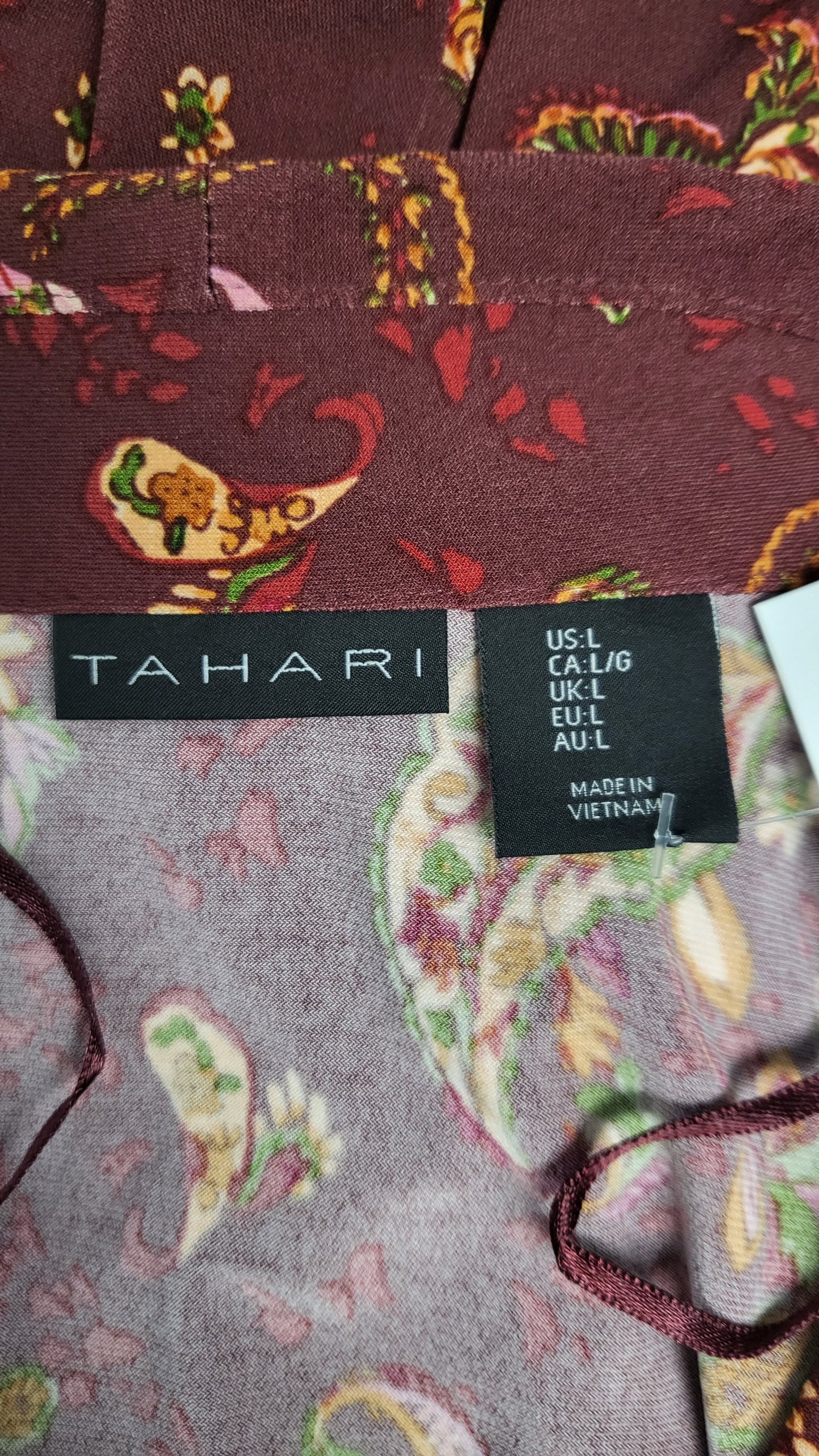 Tahari Print Crossover Top (10-12)