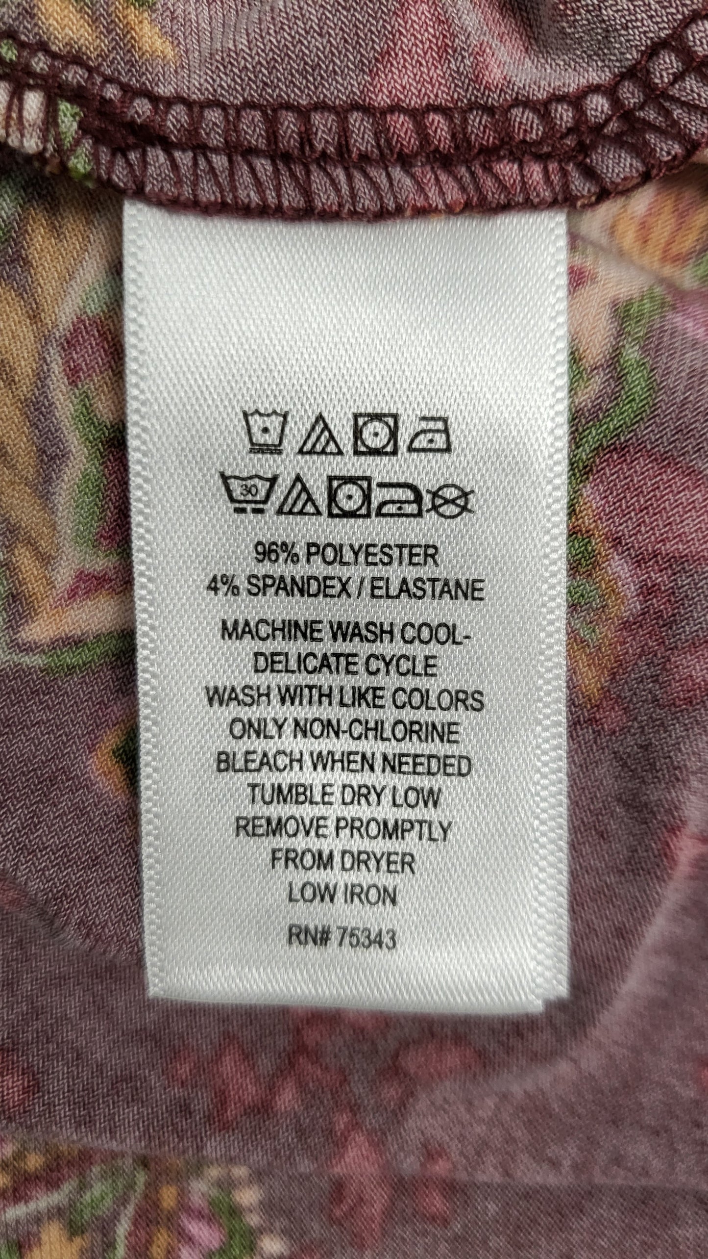 Tahari Print Crossover Top (10-12)