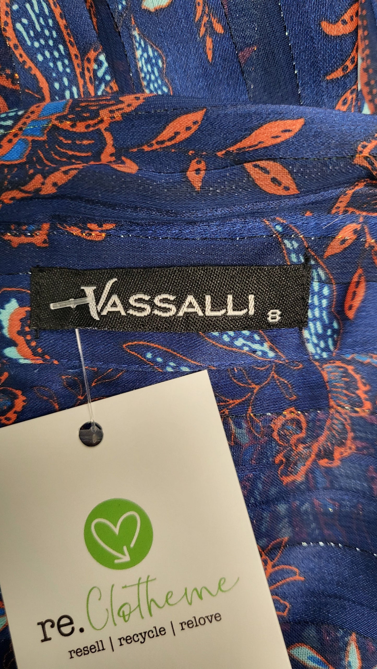 Vassalli Blue Print Lurex Shirt (8)