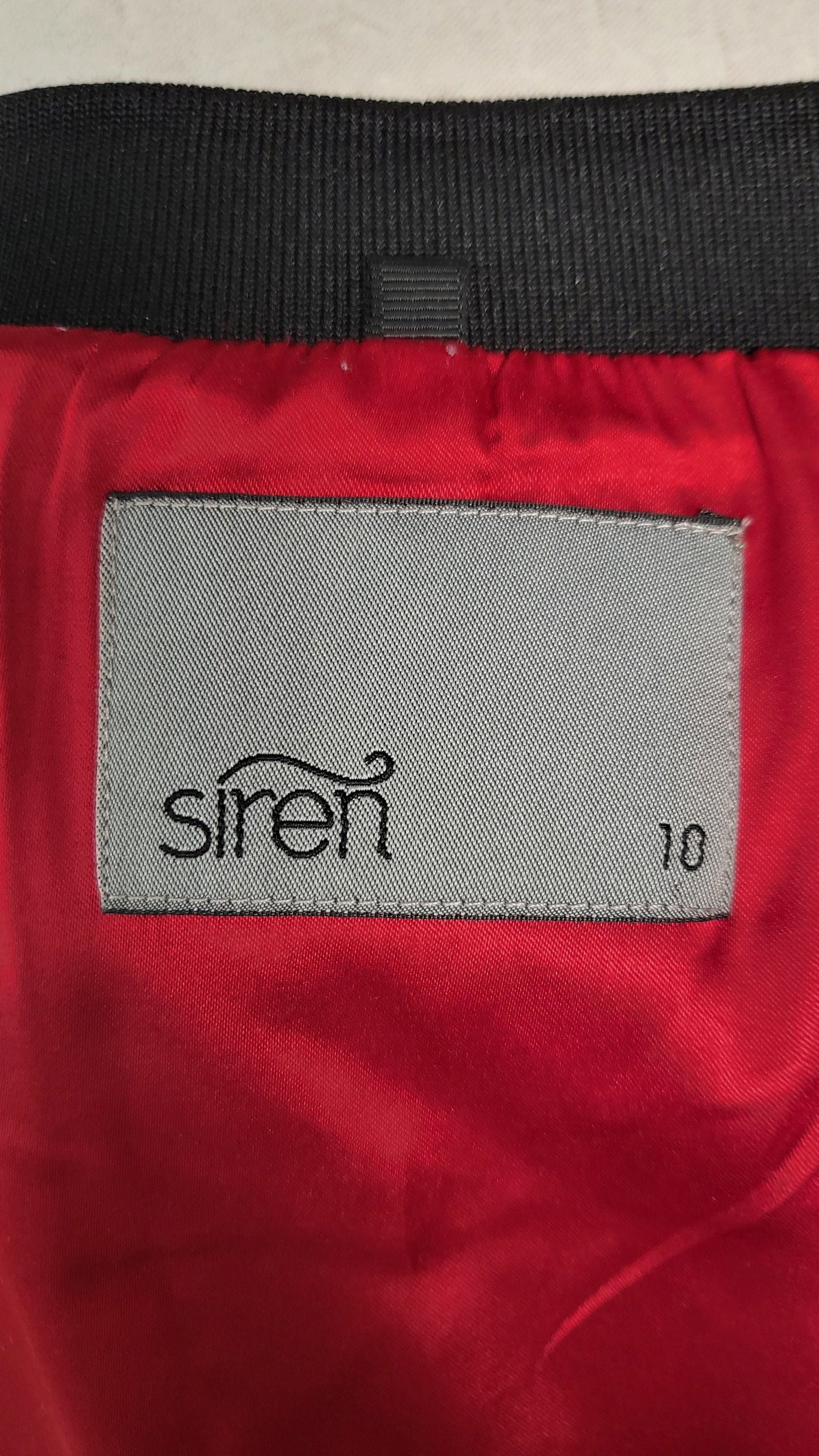 Siren Print Longline Bomber Jacket (10)