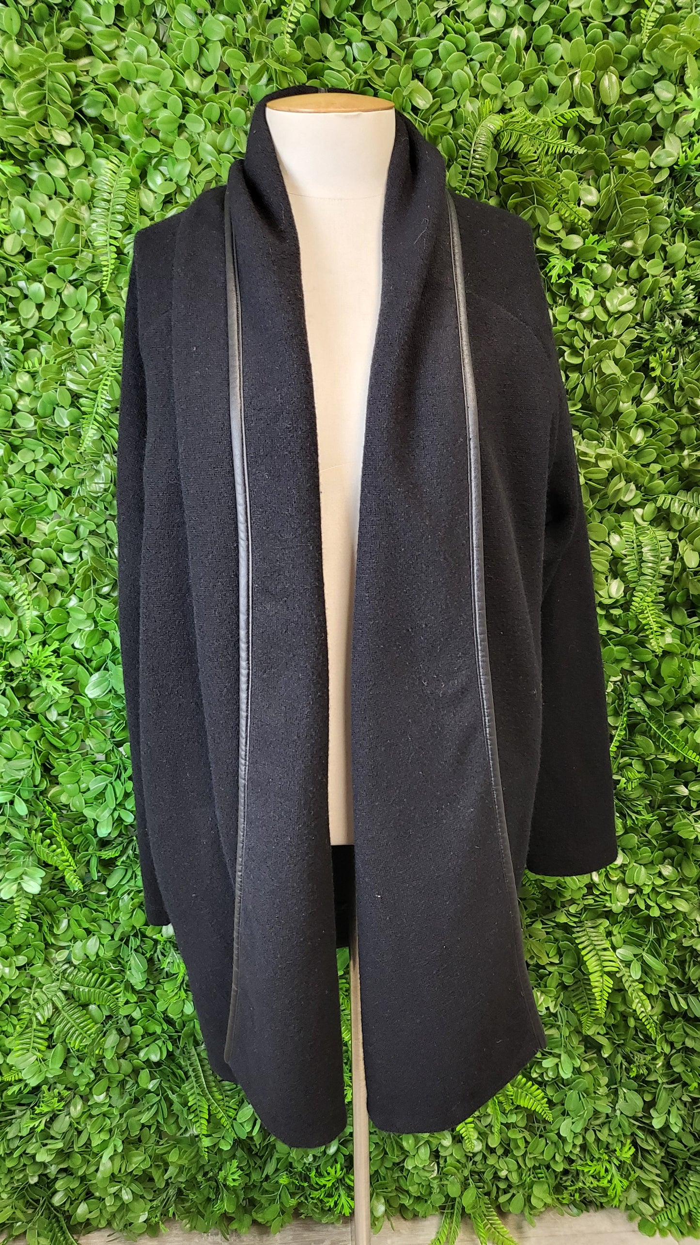 Paula Ryan Black Merino Blend Coat (14-16)