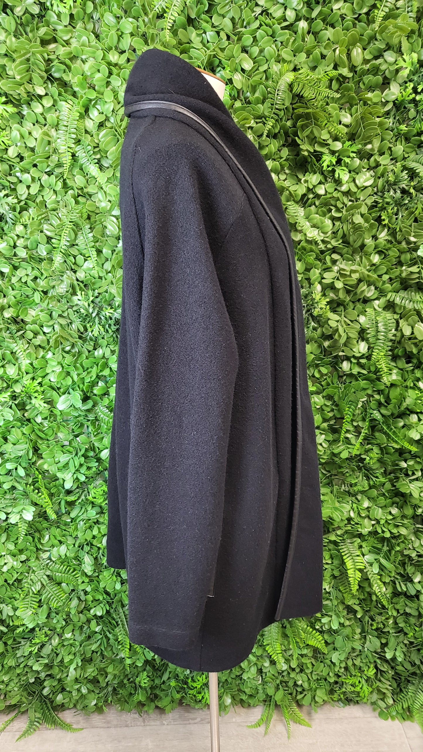 Paula Ryan Black Merino Blend Coat (14-16)