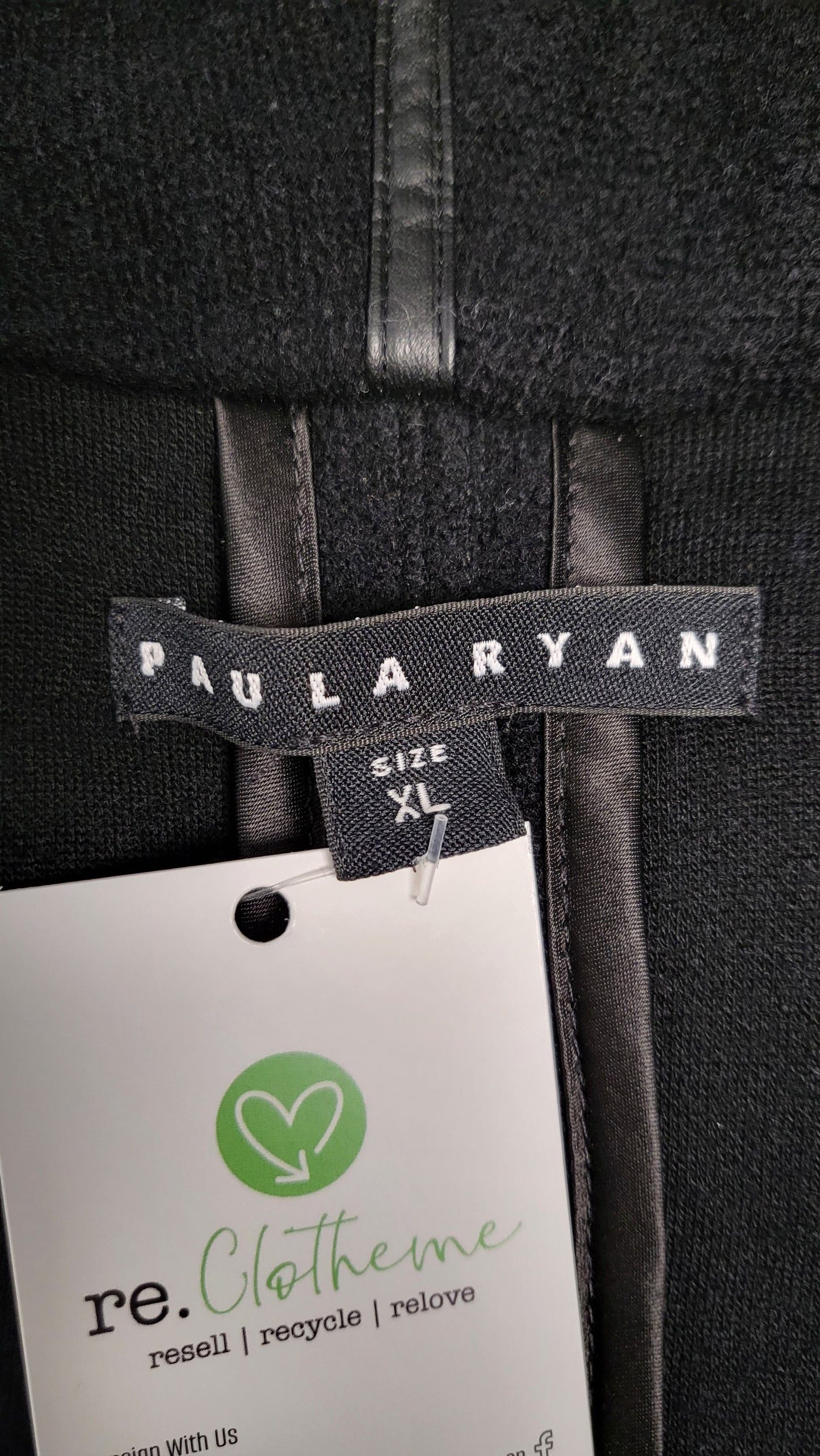 Paula Ryan Black Merino Blend Coat (14-16)
