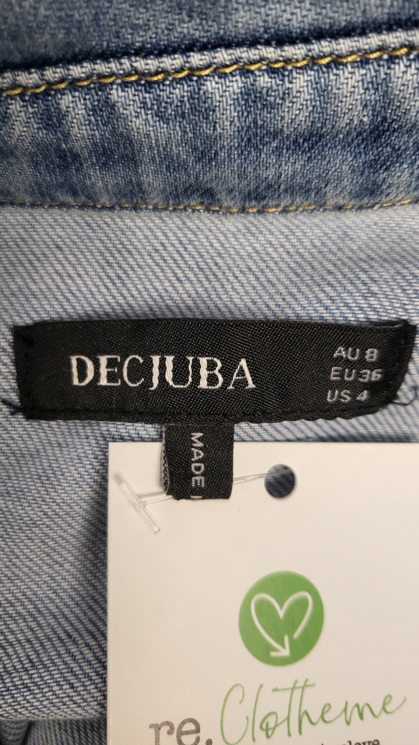 Decjuba Light Wash Denim Shirt (8-12)