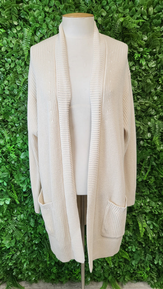Max & Mia Cream Longline Cardi Knit (16)