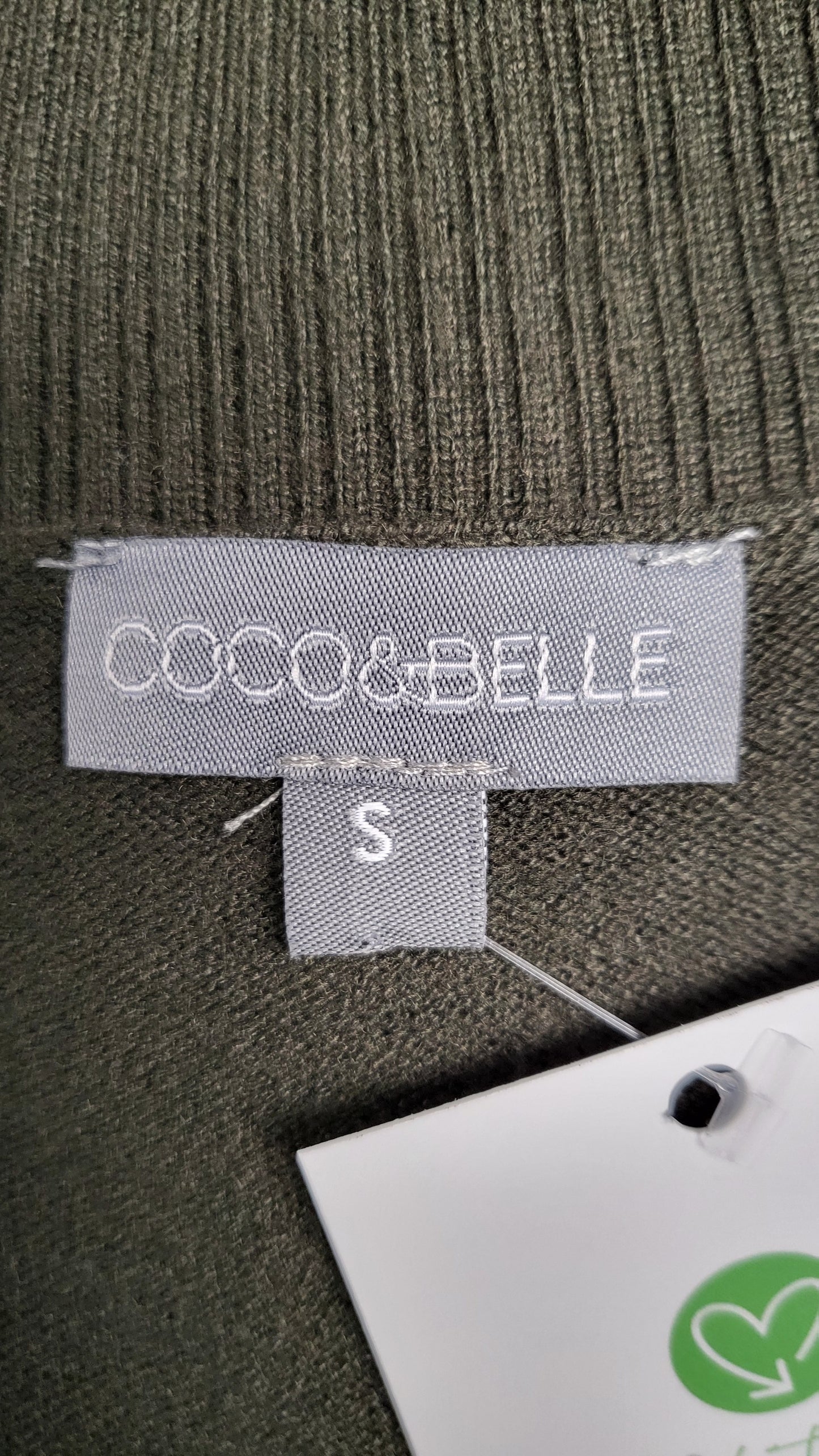 Coco & Belle Khaki Longline Cardi Knit (12-14)