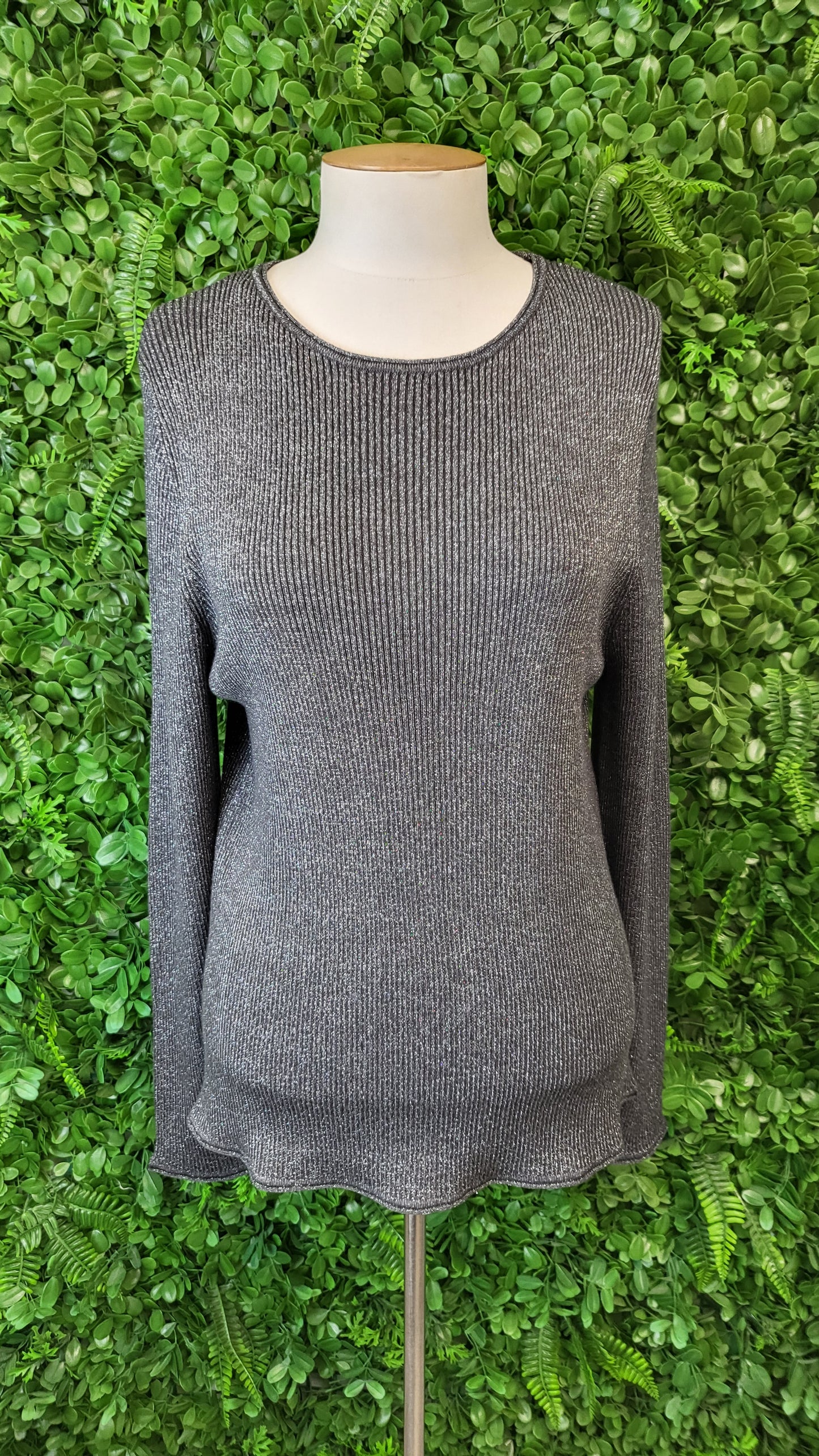 Max Silver Lurex Merino Top BNWT (14-16)