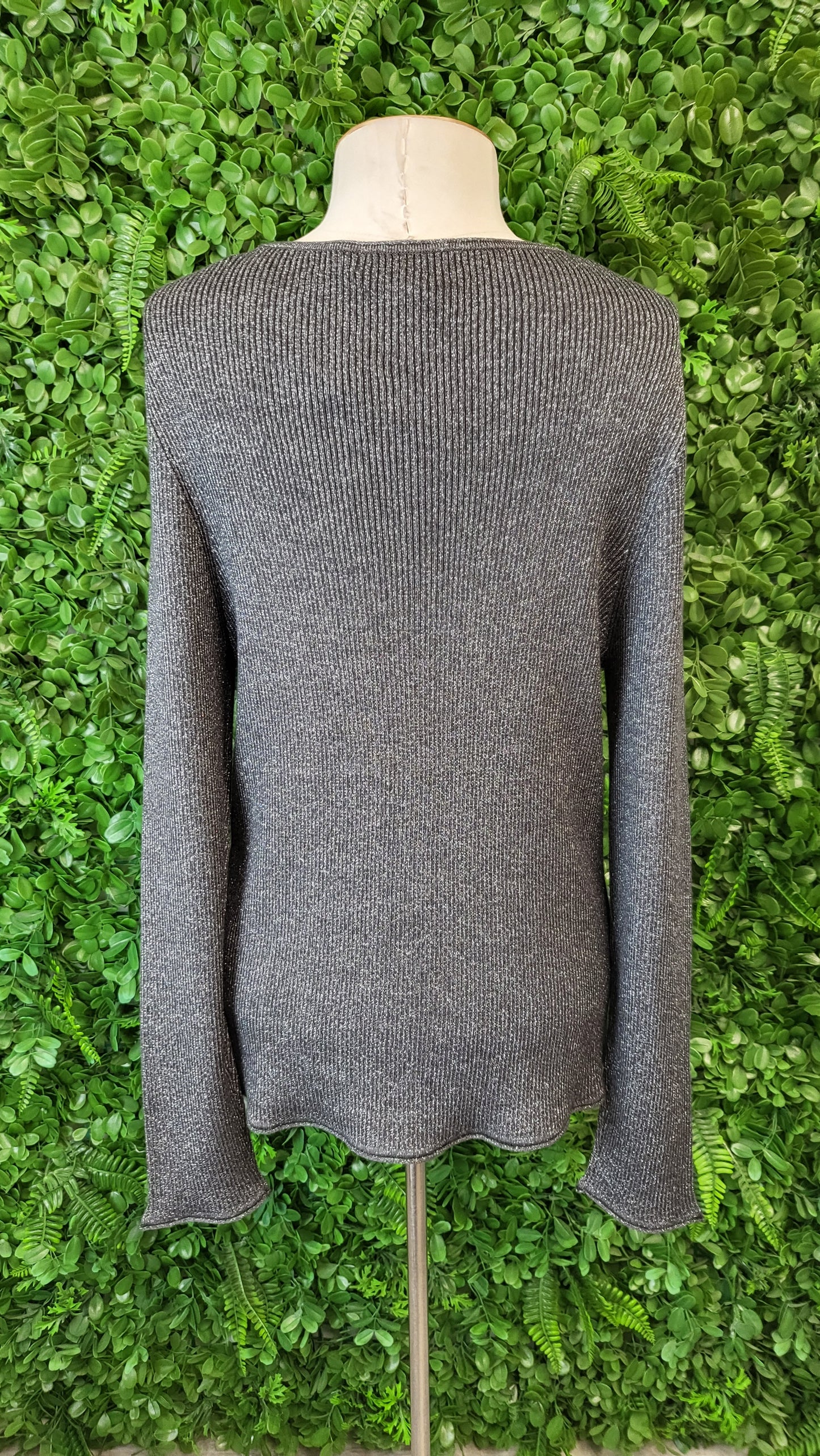 Max Silver Lurex Merino Top BNWT (14-16)